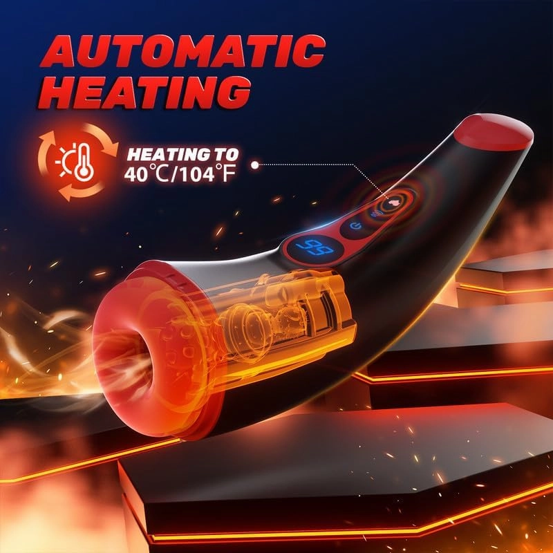 3 in 1 Male Masturbator Sucking   Vibarting   Heating with App Control