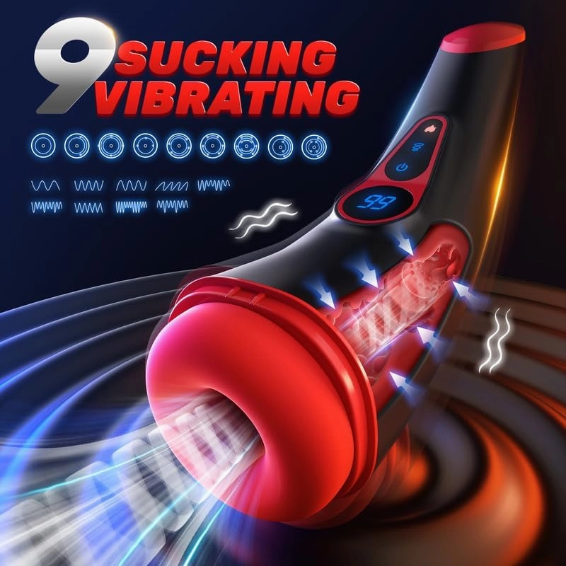 3 in 1 Male Masturbator Sucking   Vibarting   Heating with App Control