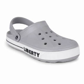 A-HA Light Grey Casual Slip-on Clogs For Men LITEWALK By Liberty