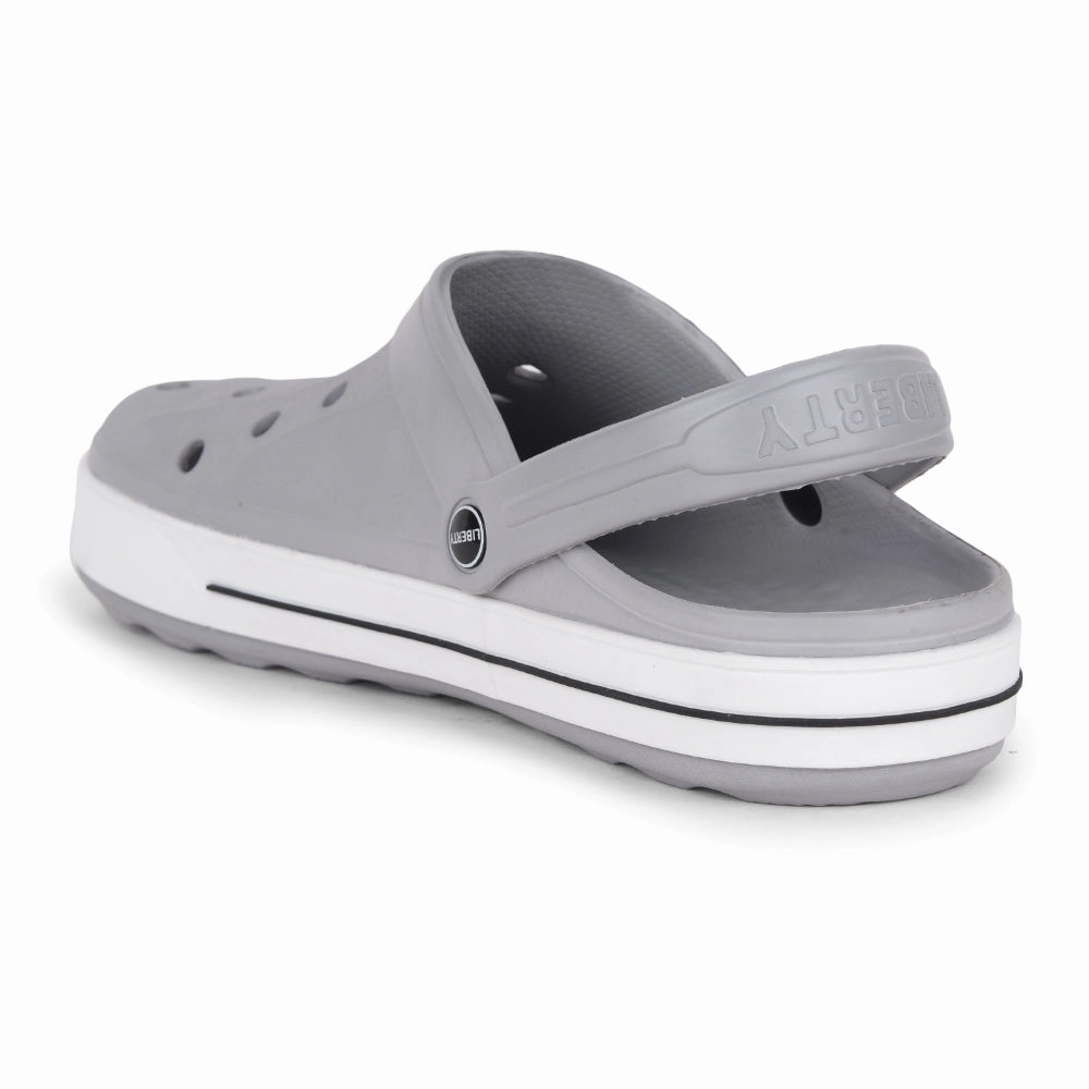 A-HA Light Grey Casual Slip-on Clogs For Men LITEWALK By Liberty