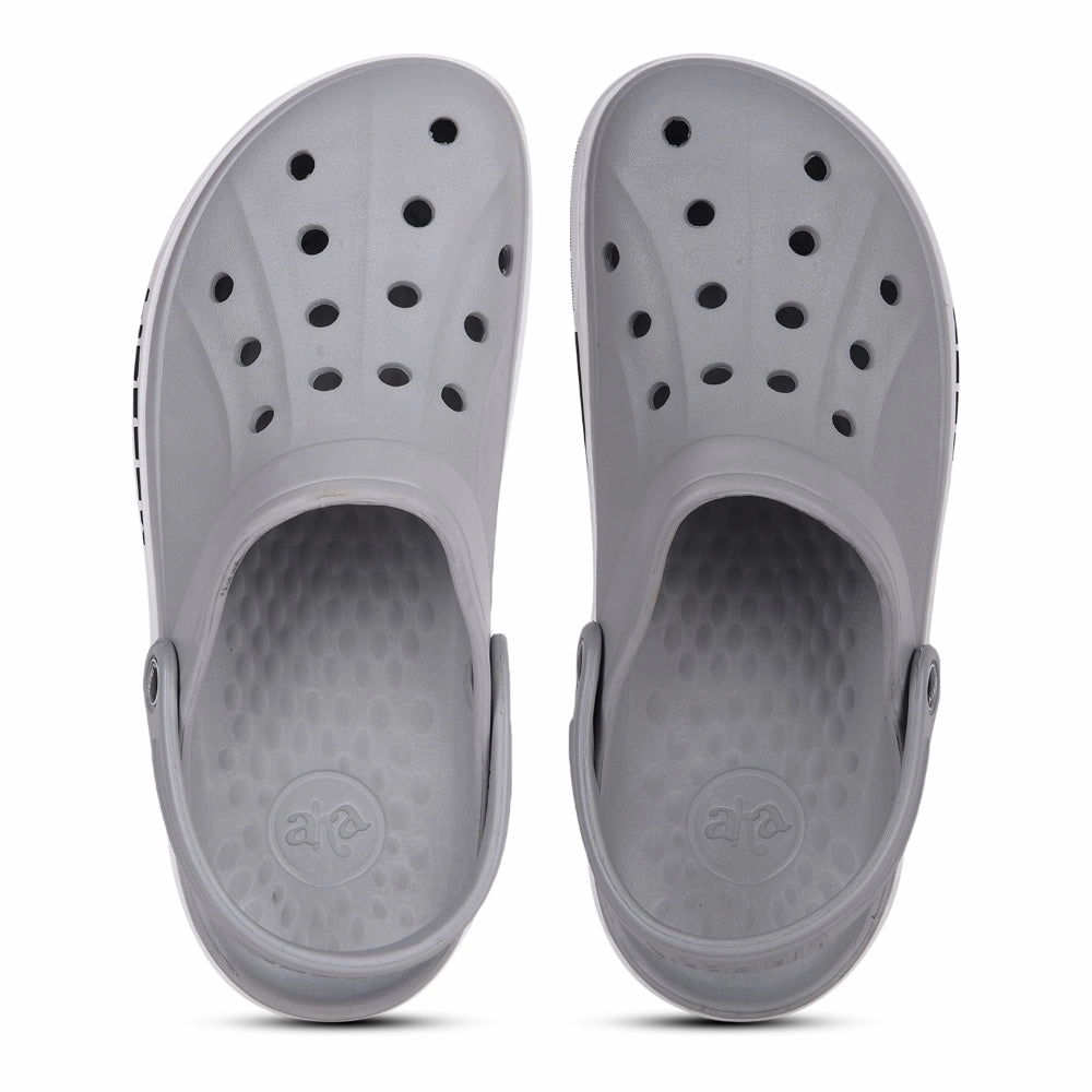 A-HA Light Grey Casual Slip-on Clogs For Men LITEWALK By Liberty