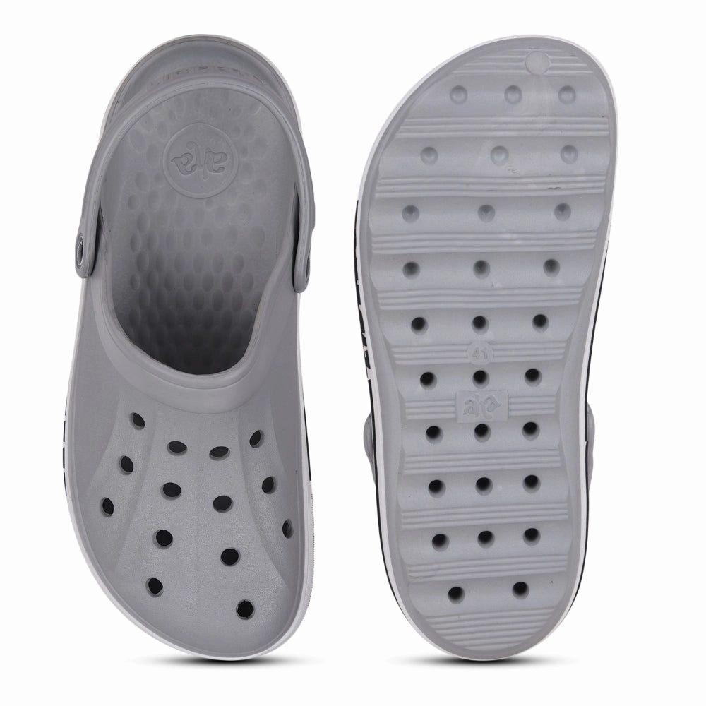 A-HA Light Grey Casual Slip-on Clogs For Men LITEWALK By Liberty