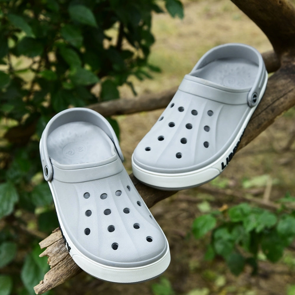 A-HA Light Grey Casual Slip-on Clogs For Men LITEWALK By Liberty