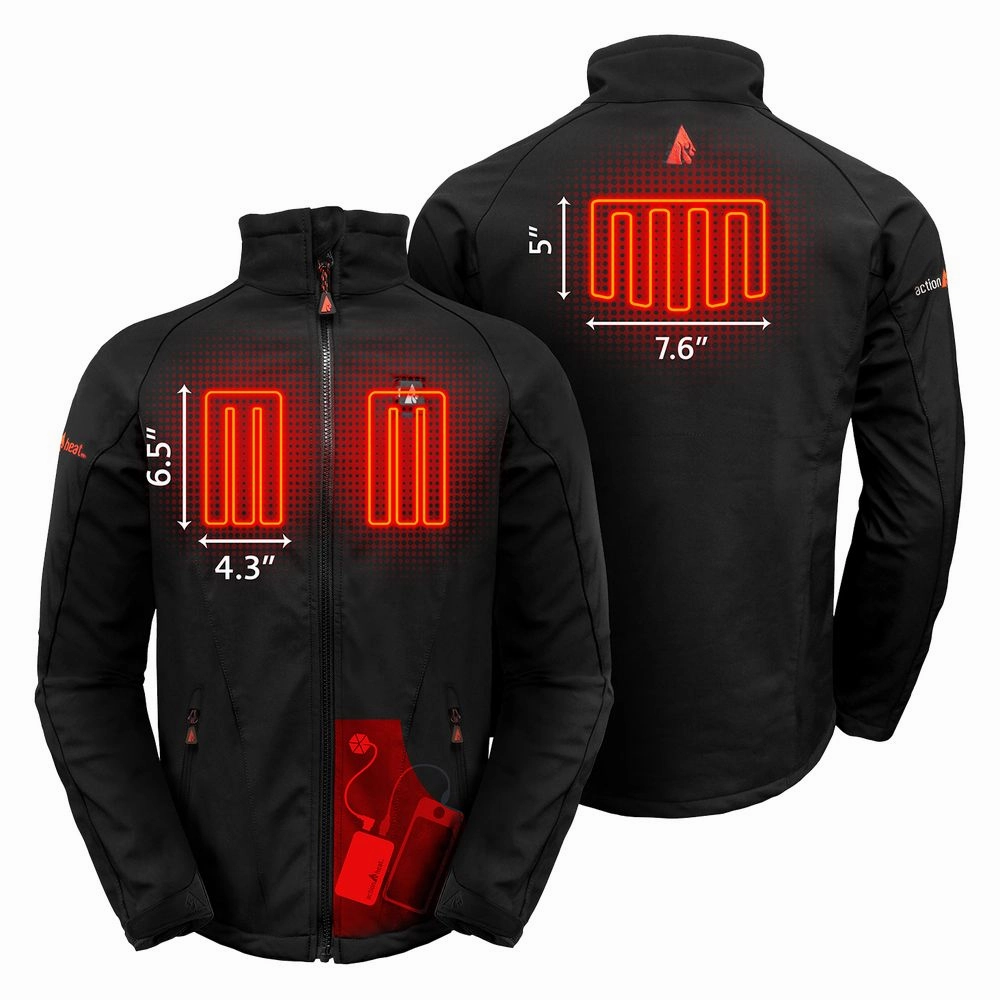 ActionHeat Men's 5V Battery Heated Jacket Black L