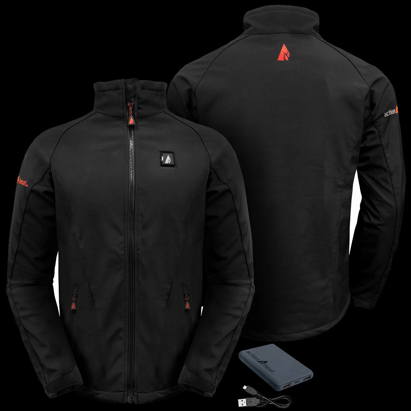 ActionHeat Men's 5V Battery Heated Jacket Black L