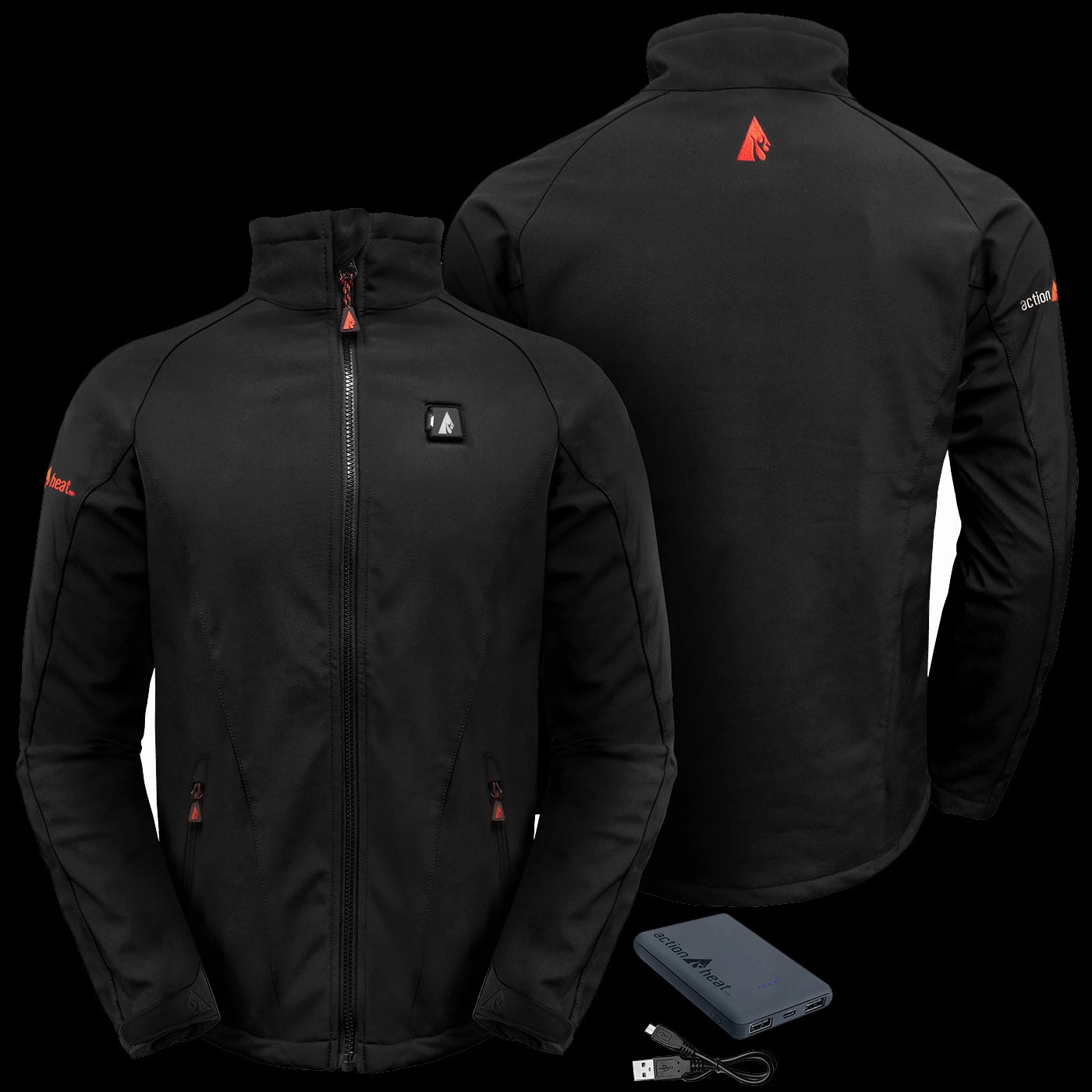 ActionHeat Men's 5V Battery Heated Jacket Black L