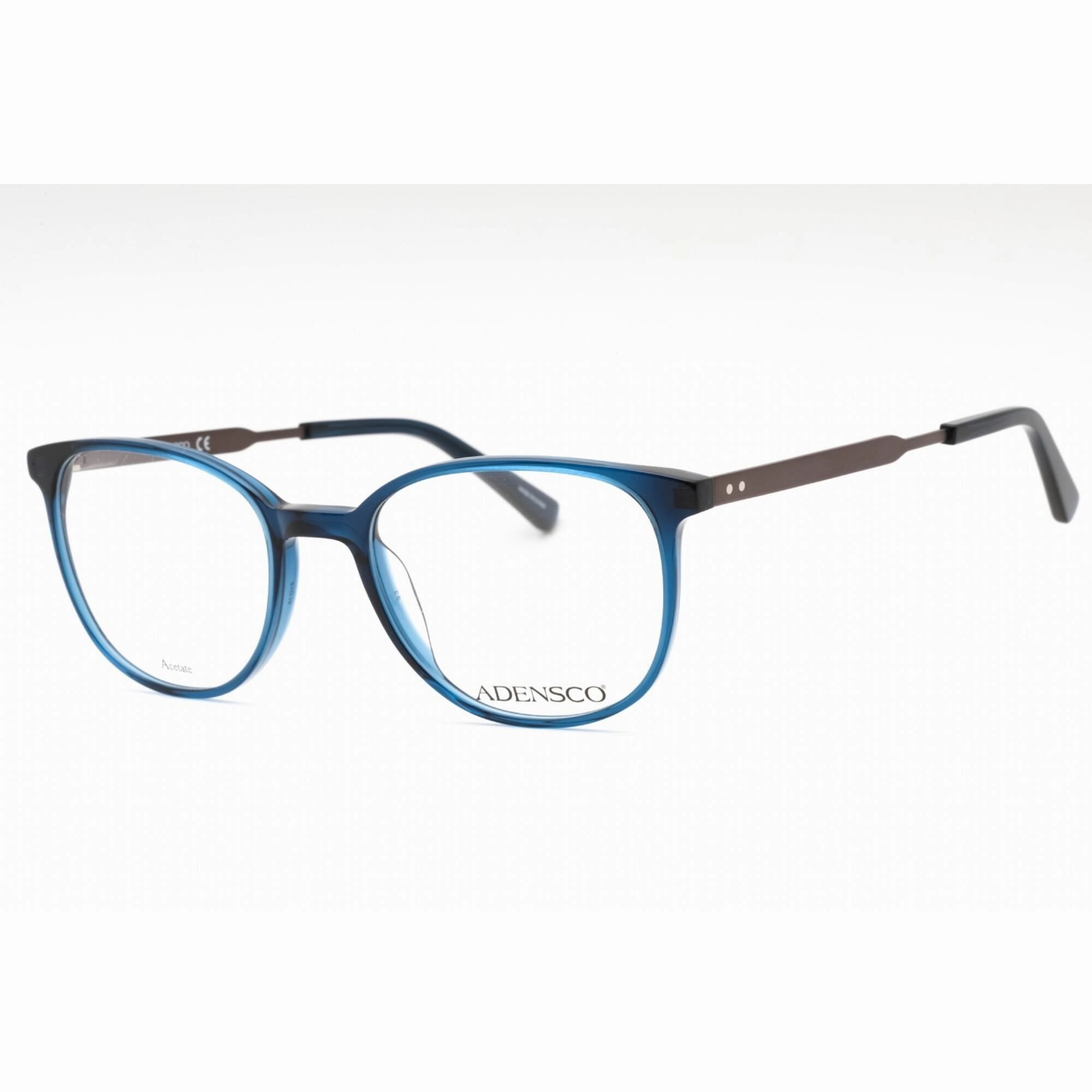 Adensco Men's Eyeglasses - Crystal Blue Plastic Oval Full Rim Frame | AD 122 0QM4 00