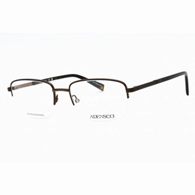 Adensco Men's Eyeglasses - Matte Brown Half Rim Rectangular Frame | AD 131 04IN 00