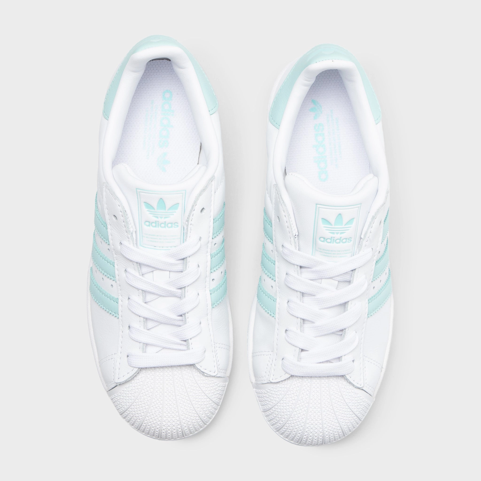 adidas Women's Superstar II White / Semi Flash Aqua - Easy Mint