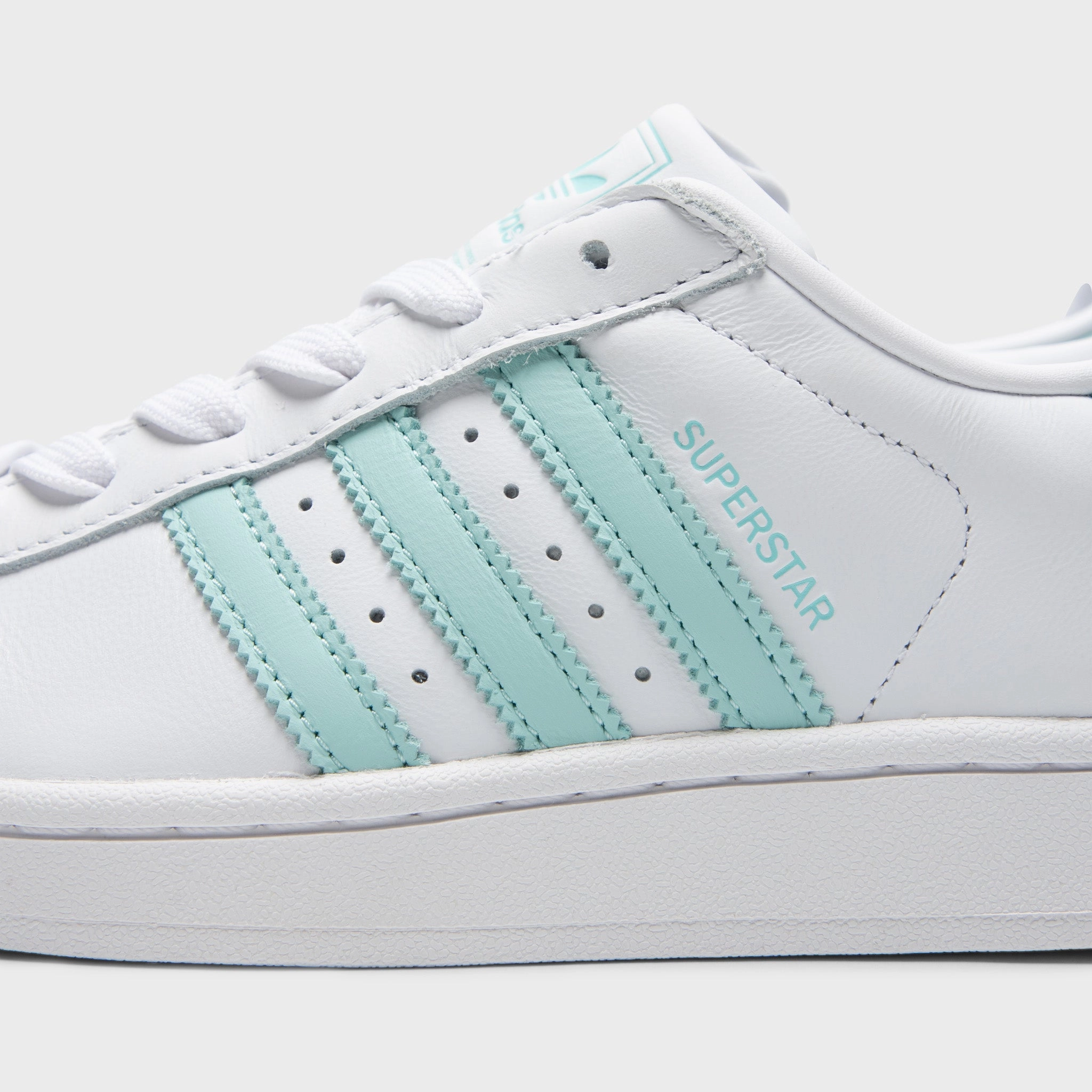 adidas Women's Superstar II White / Semi Flash Aqua - Easy Mint