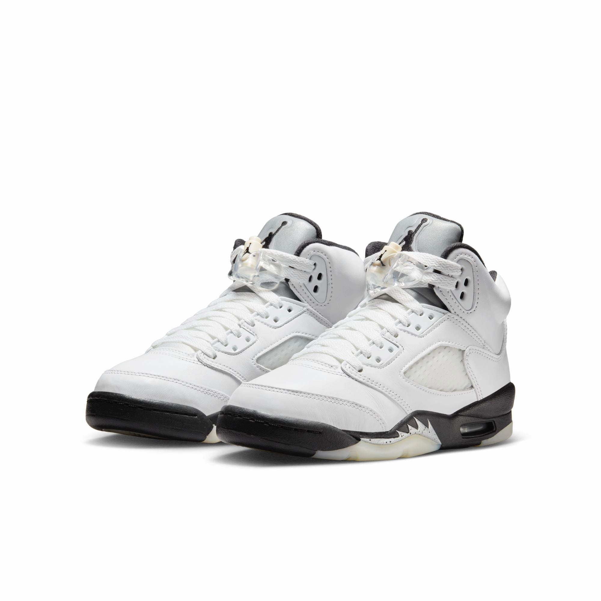 Air Jordan 5 Retro GS - WHITE/BLACK-SAIL-METALLIC SILVER
