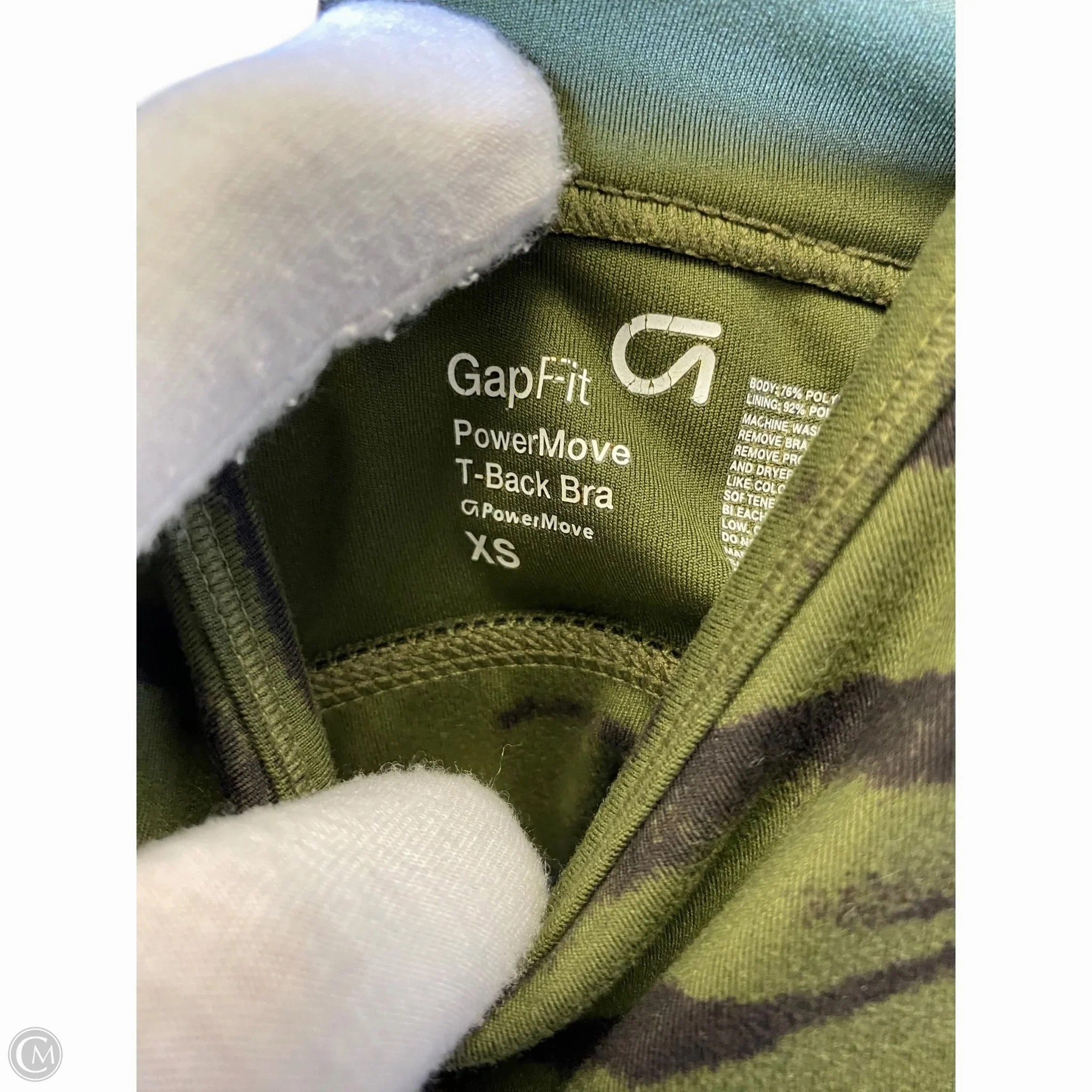 Athletic Bra By Gapfit In Black & Green. Size: Xs