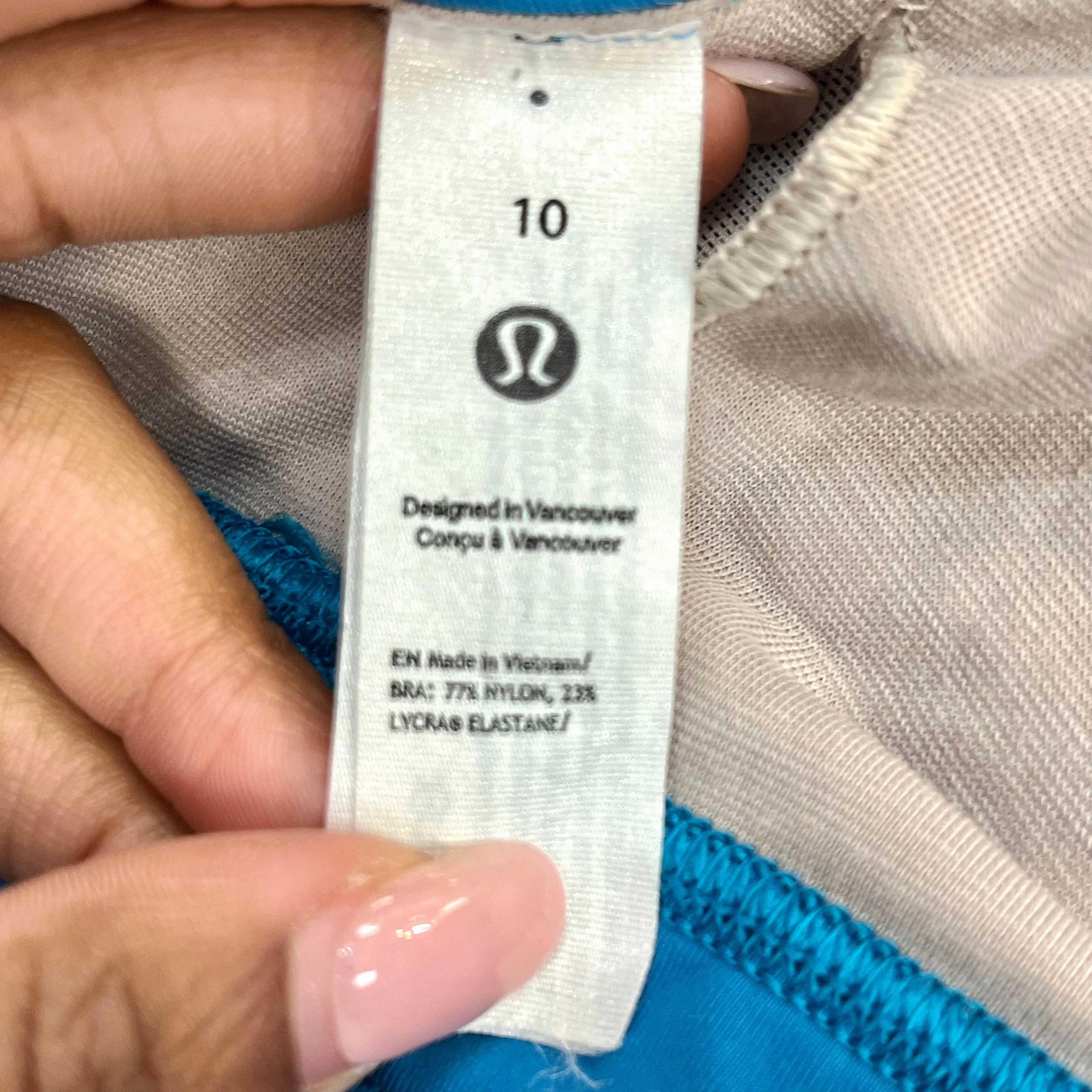 Athletic Bra By Lululemon In Blue. Size: 10