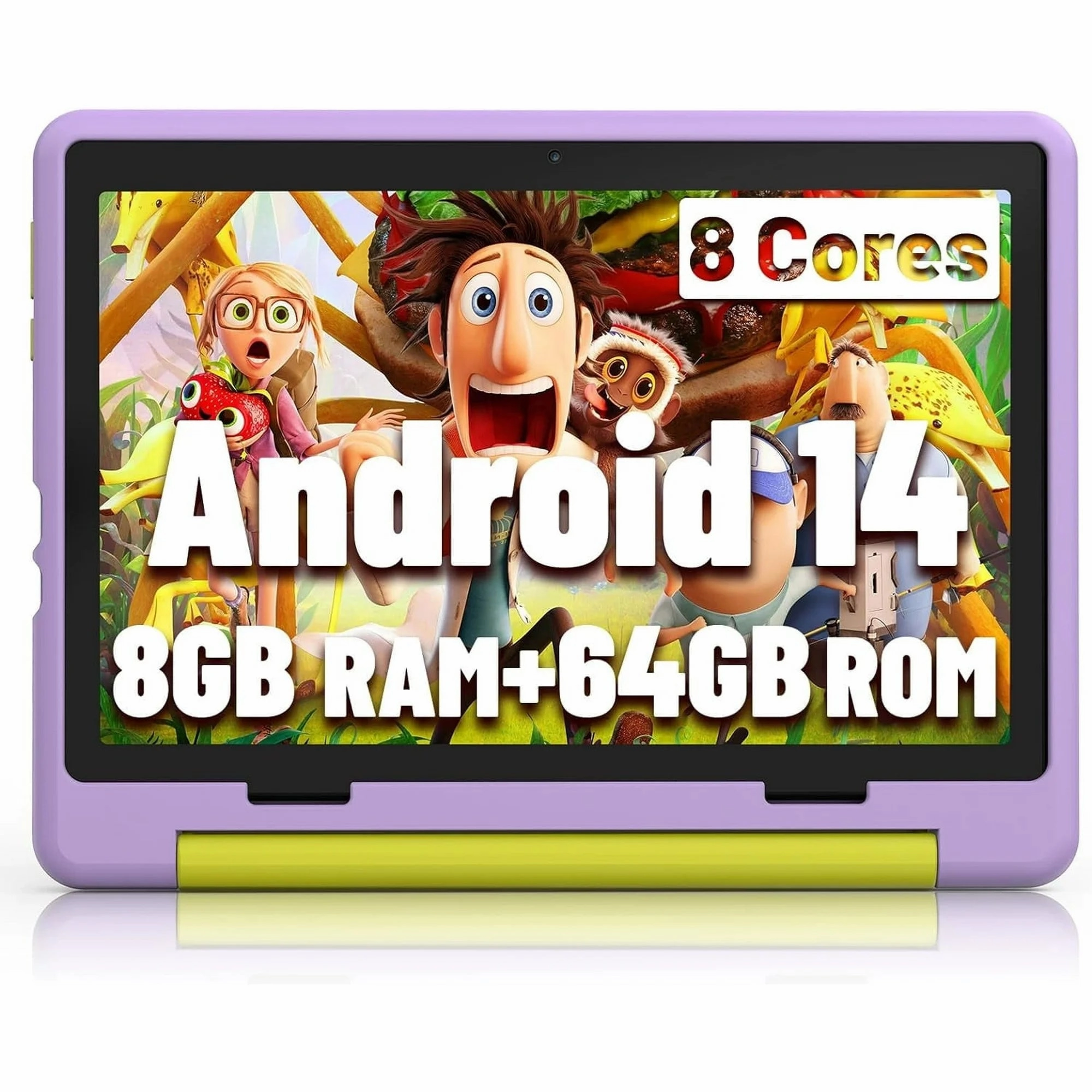 Bestski KT1016-PK 10" 8GB RAM 64GB rom Android 14 Kids Tablet , Purple