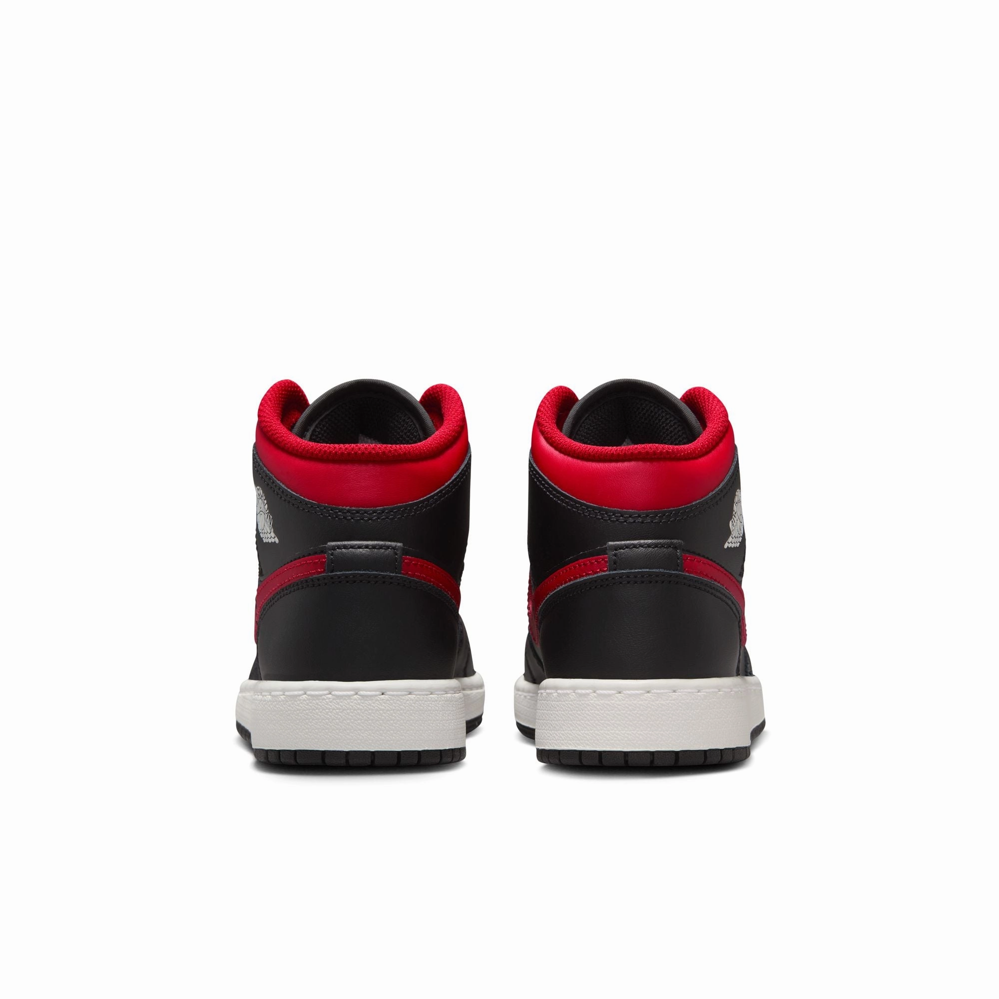 Big Kid's Air Jordan 1 Mid- BLACK/VARSITY RED-SUMMIT WHITE