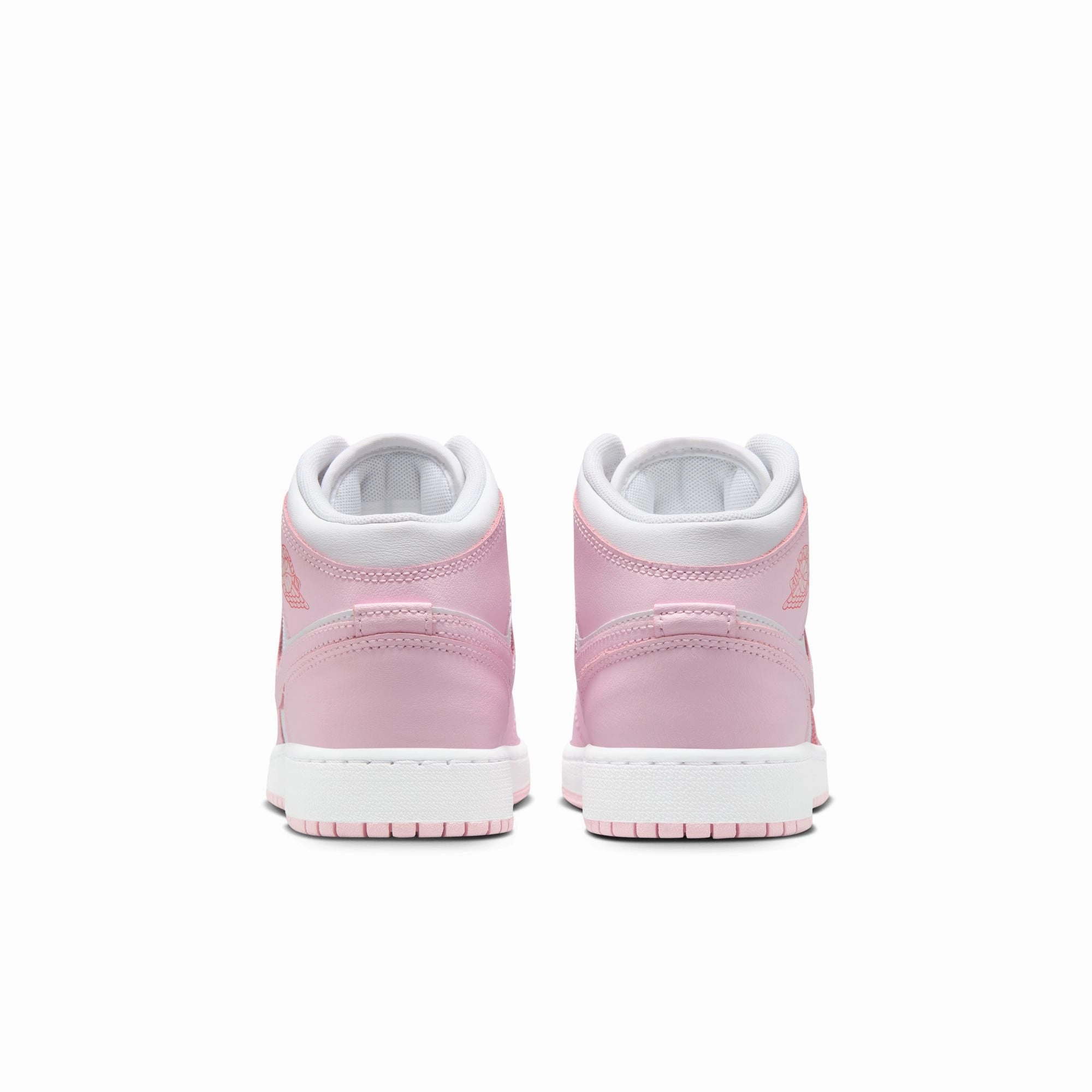 Big Kid's Air Jordan 1 Mid- PINK FOAM /WHITE-FIRE RED
