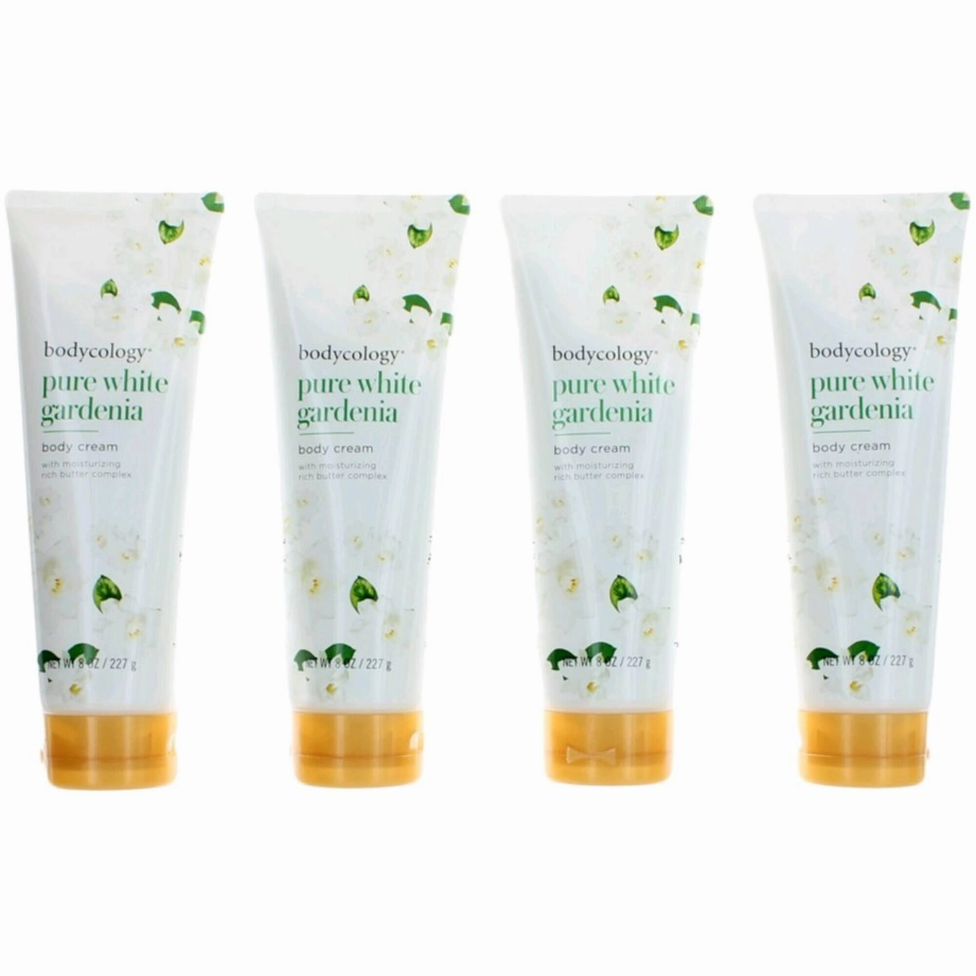 Bodycology Women's Body Cream - Pure White Gardenia 8 oz Moisturizing, Pack of 4