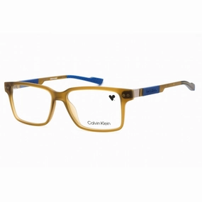 Calvin Klein Men's Eyeglasses - Sand Plastic Full Rim Rectangular Frame | CK23550 208