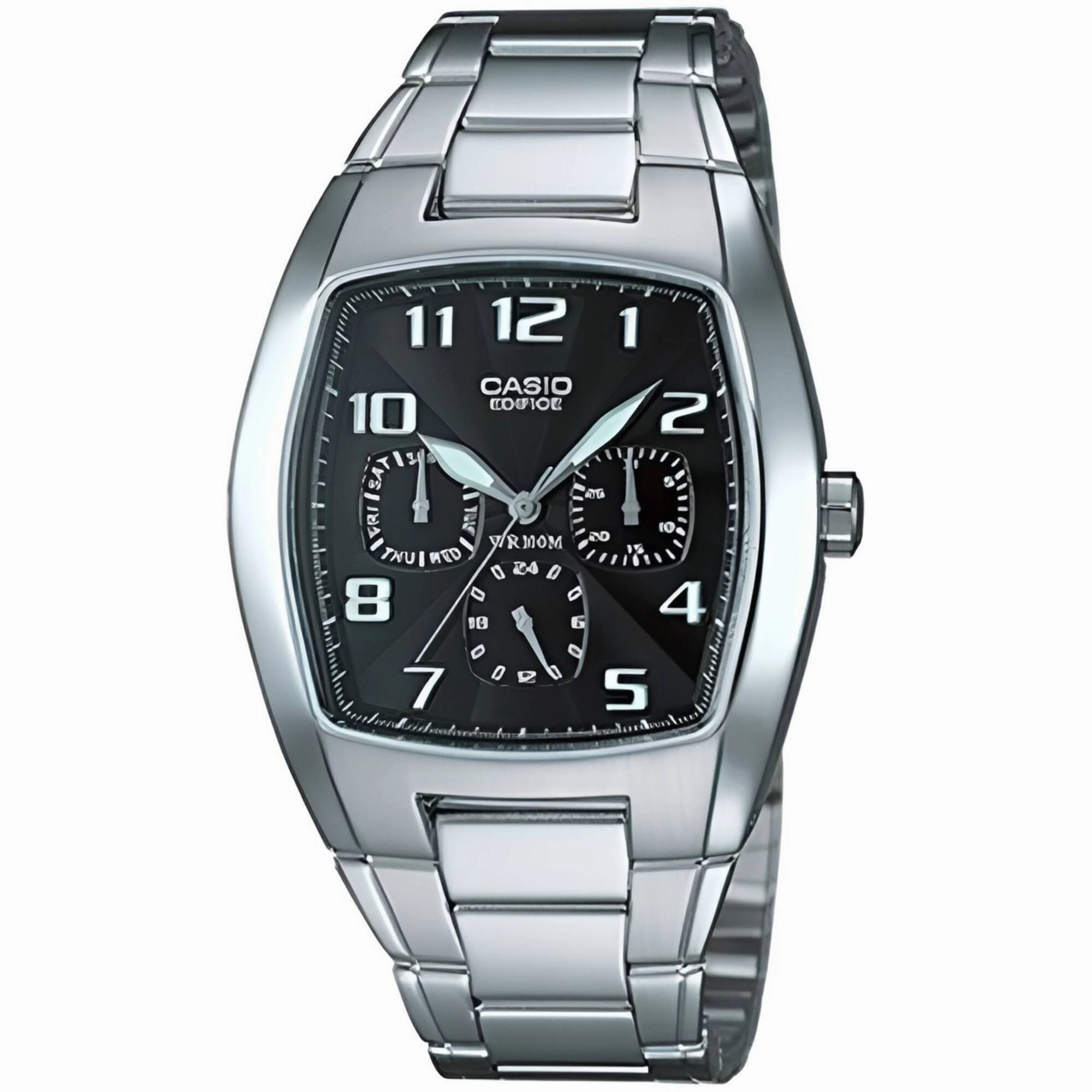 Casio Men's Quartz Watch - Edifice Black Dial Stainless Steel Bracelet | EF306D-1A