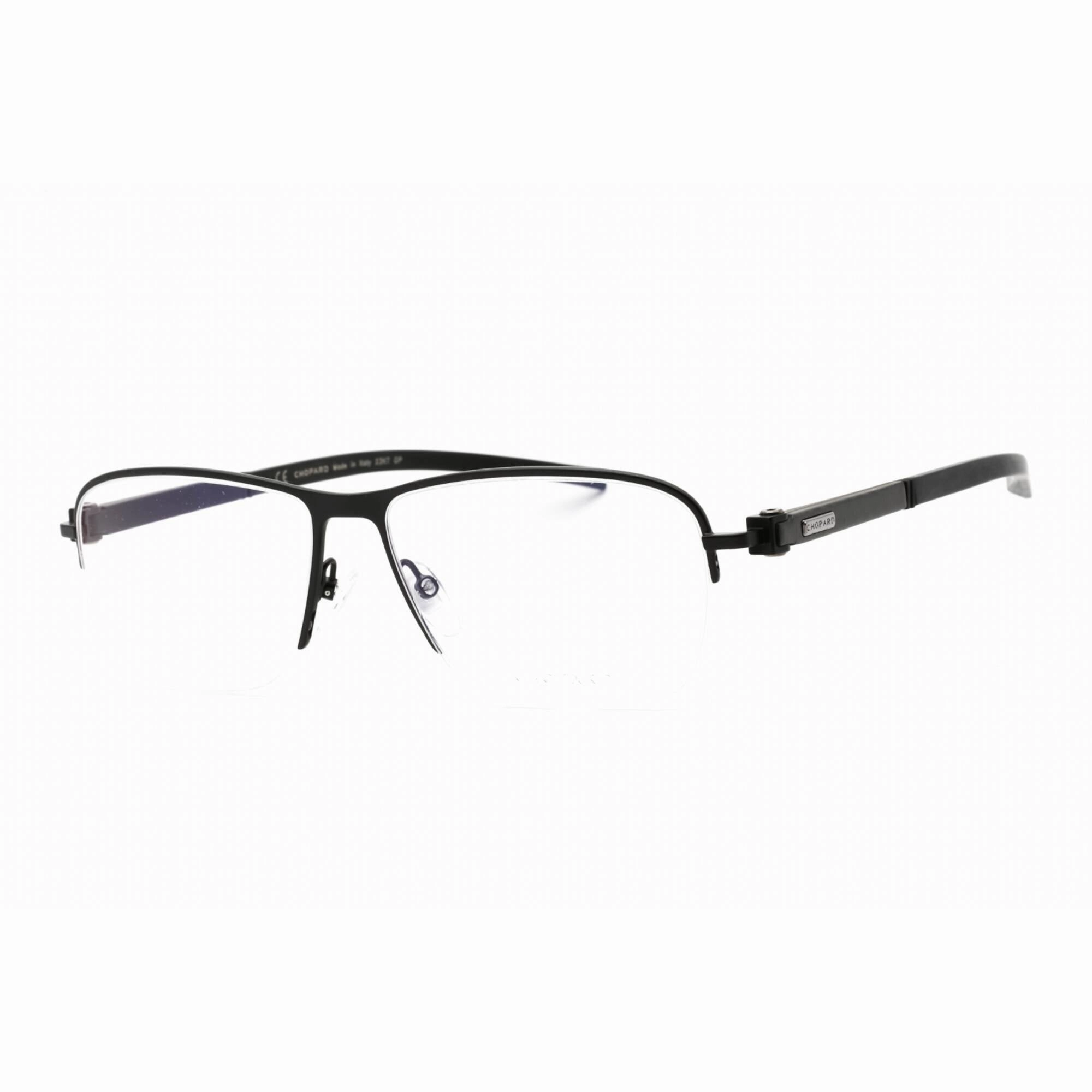 Chopard Men's Eyeglasses - Black Metal Rectangular Half Rim Frame | VCHD83 0531