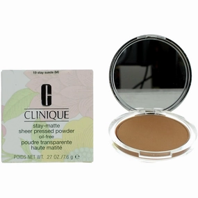 Clinique Women's Sheer Pressed Powder - Stay-Matte Oil-Free 19 Stay Suede, 0.27 oz