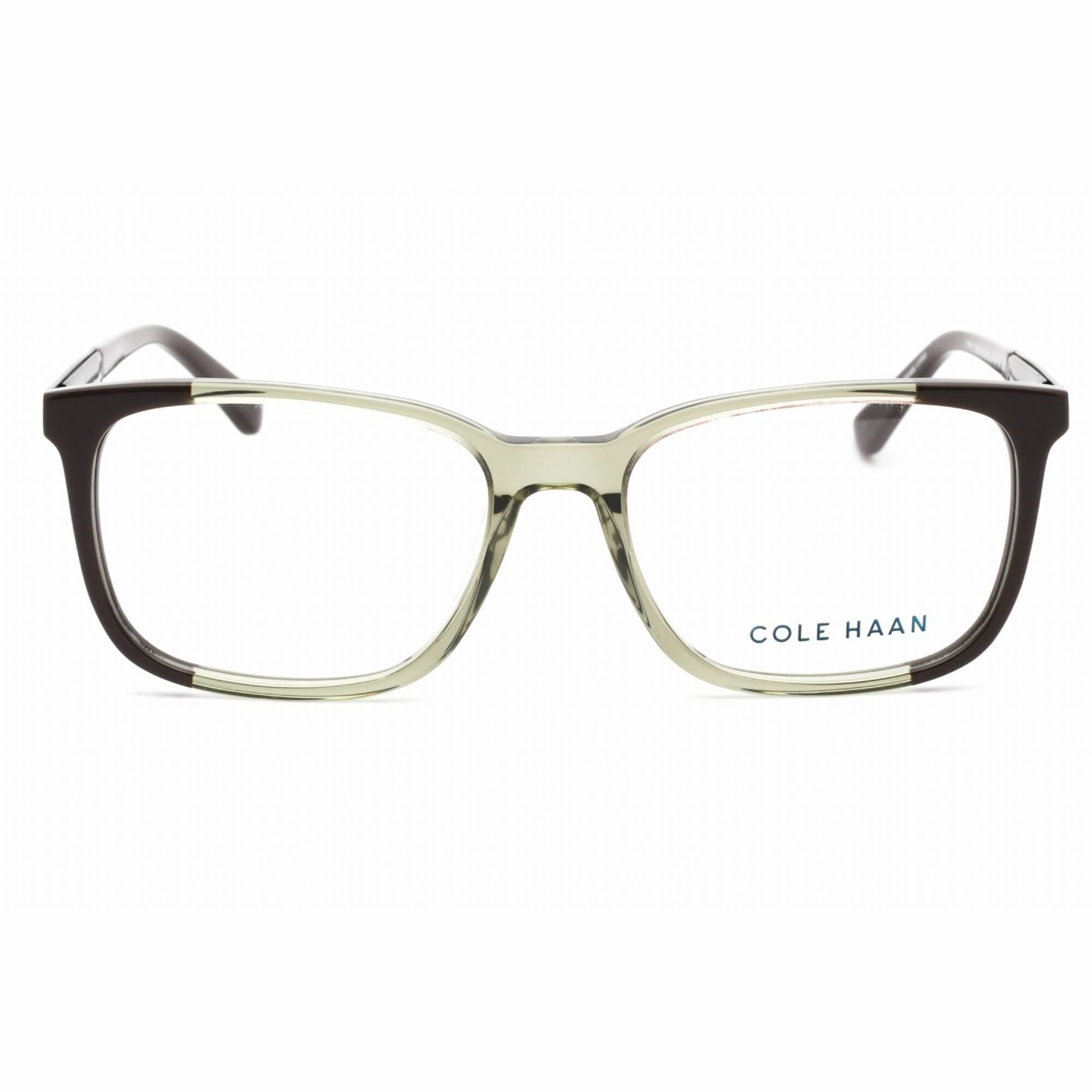 Cole Haan Men's Eyeglasses - Clear Demo Lens Olive Crystal Square Frame | CH4044 308