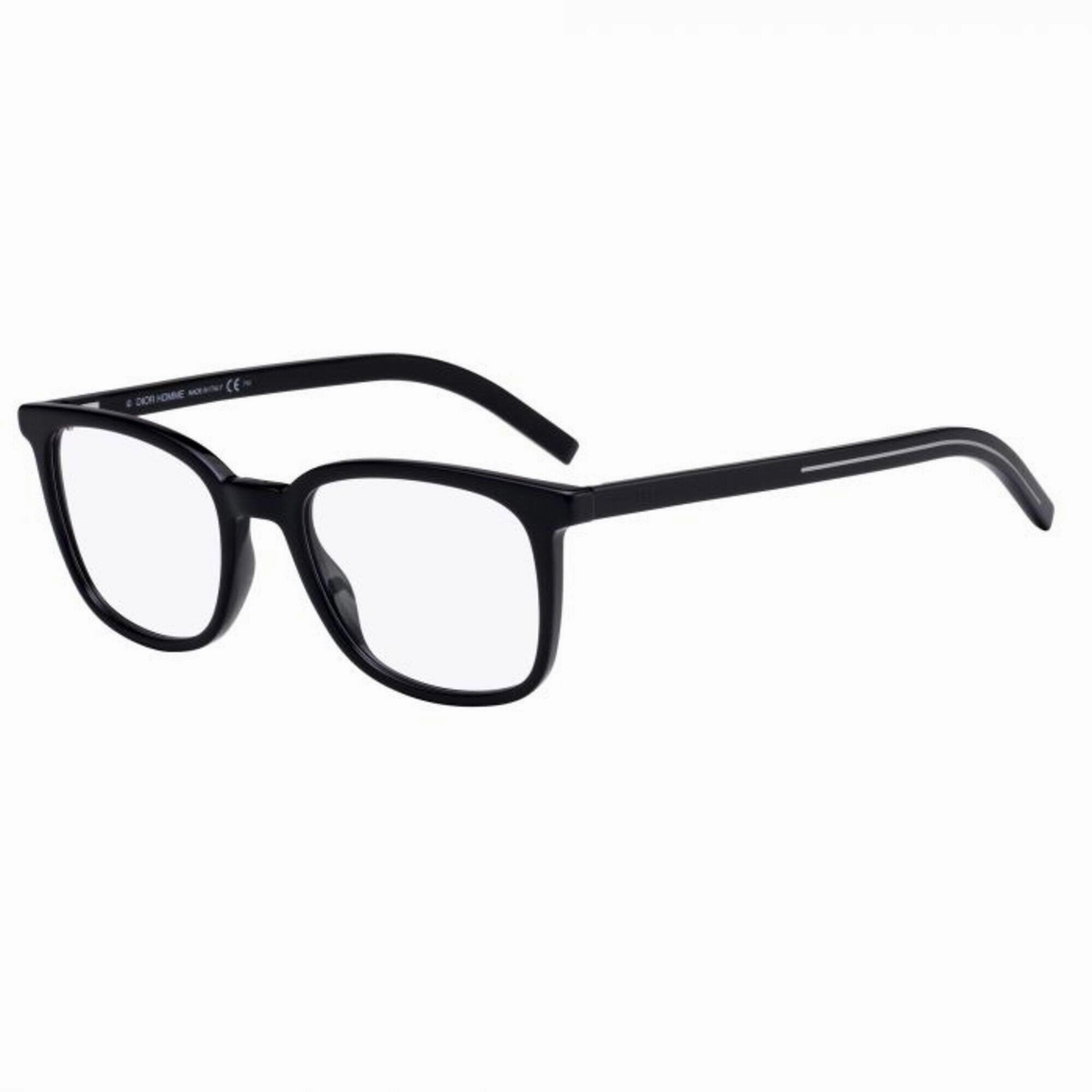 Dior Men's Eyeglasses - Black Full Rim Acetate Rectangular Frame | BLACKTIE252 807