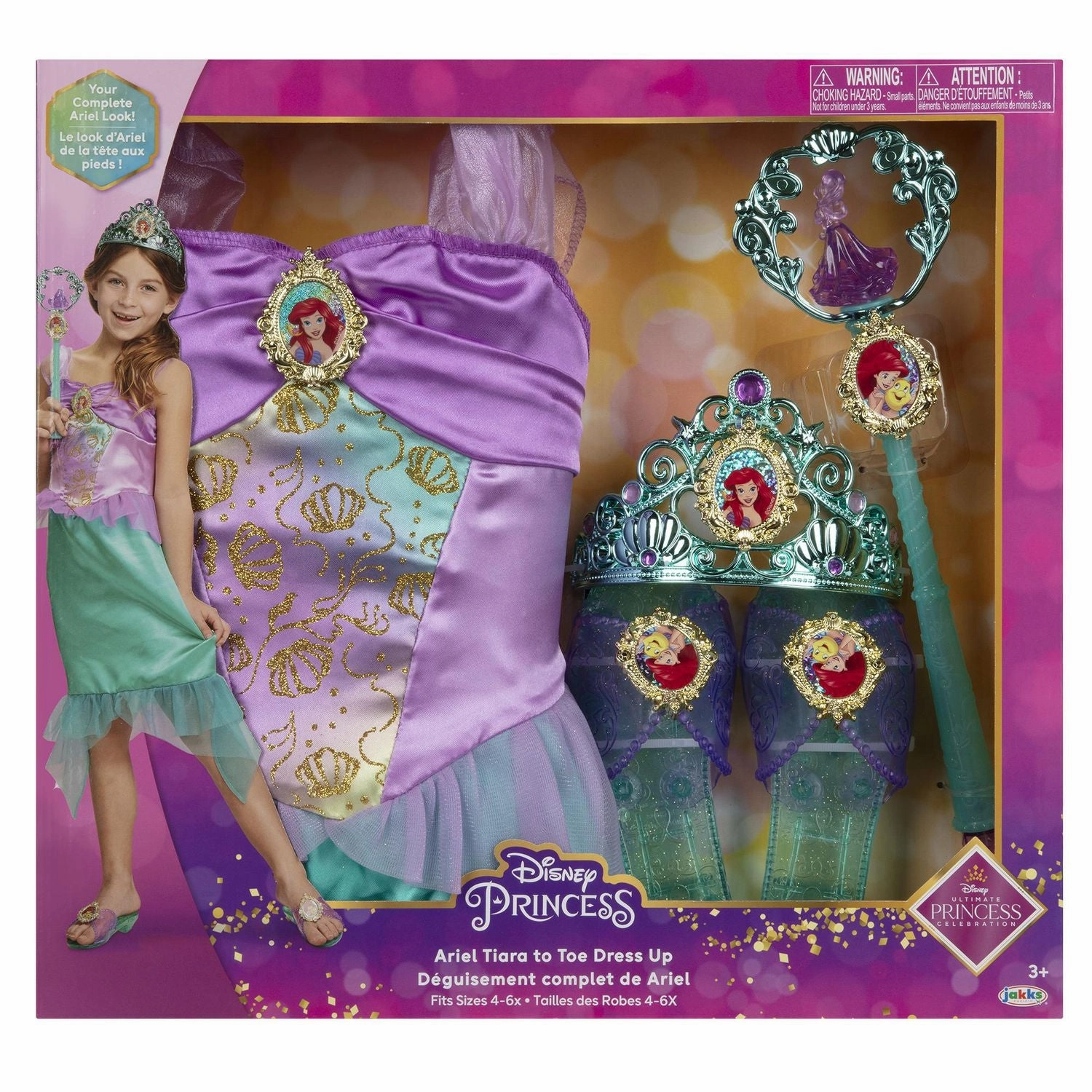 Disney Princess 21743 Ariel Tiara to Toe Dress Up