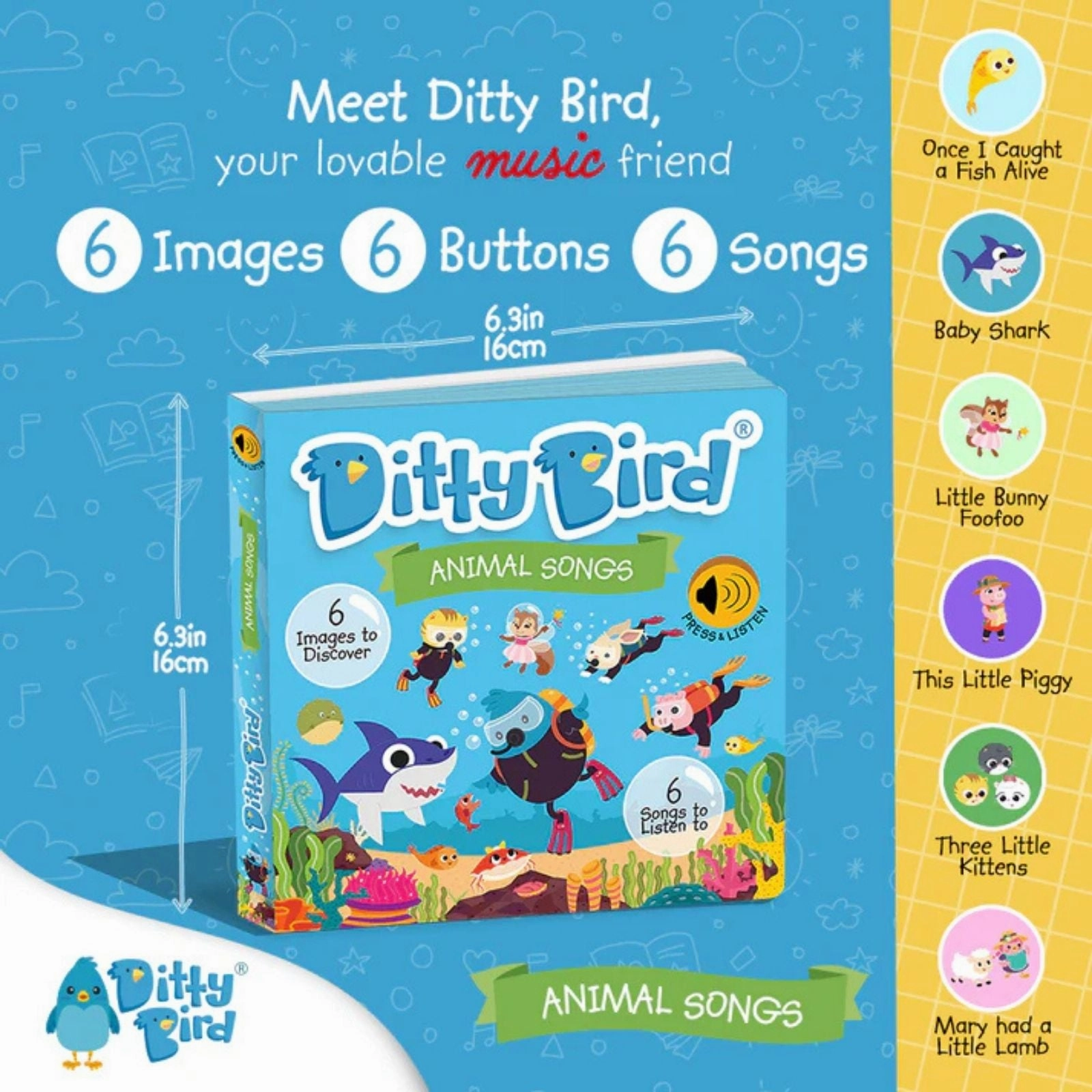 Ditty Bird Animal Songs Book