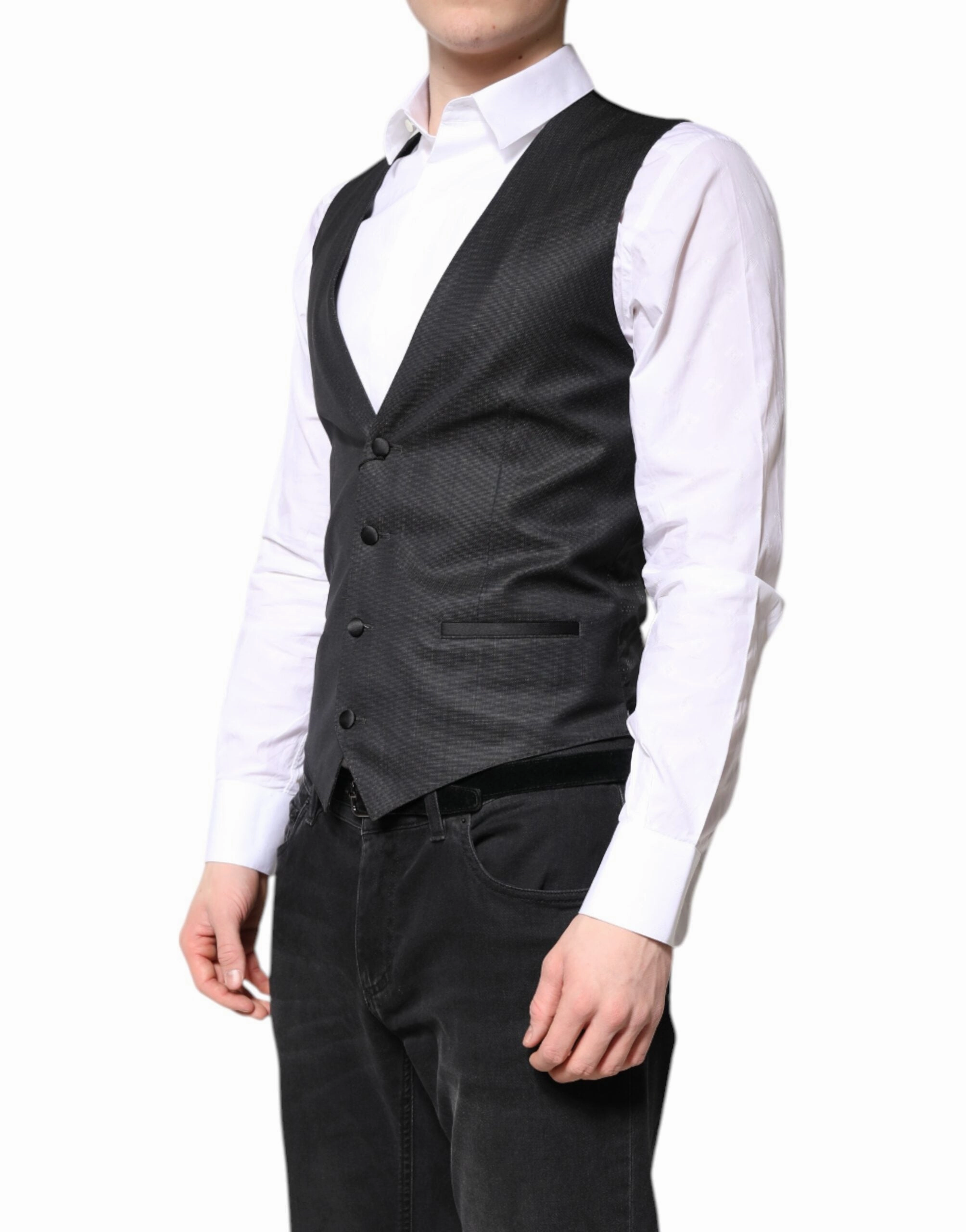 Dolce & Gabbana Wool Waistcoat Dress Formal Men's Vest