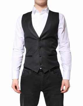 Dolce & Gabbana Wool Waistcoat Dress Formal Men's Vest