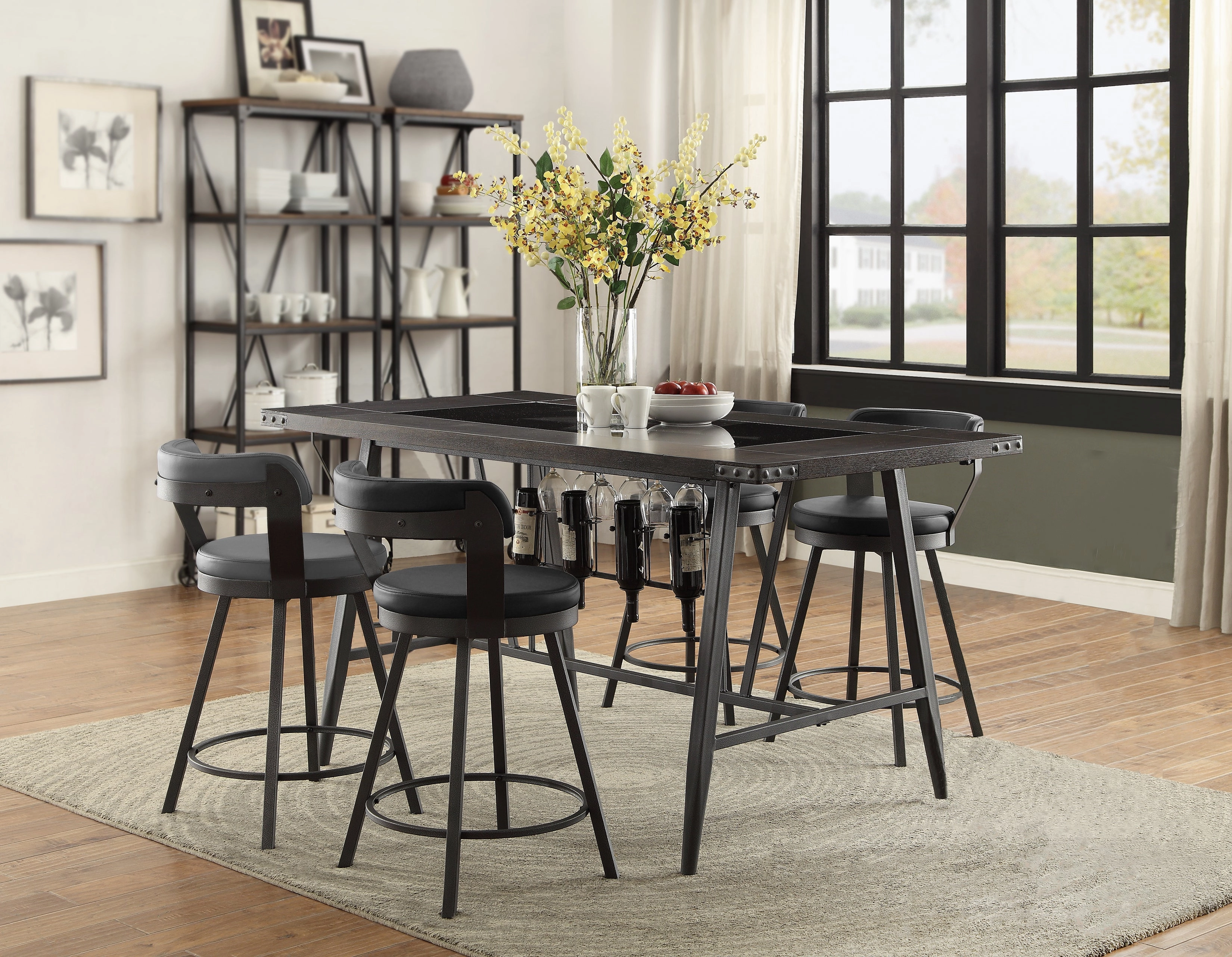 Drai Counter Height Stool - Black