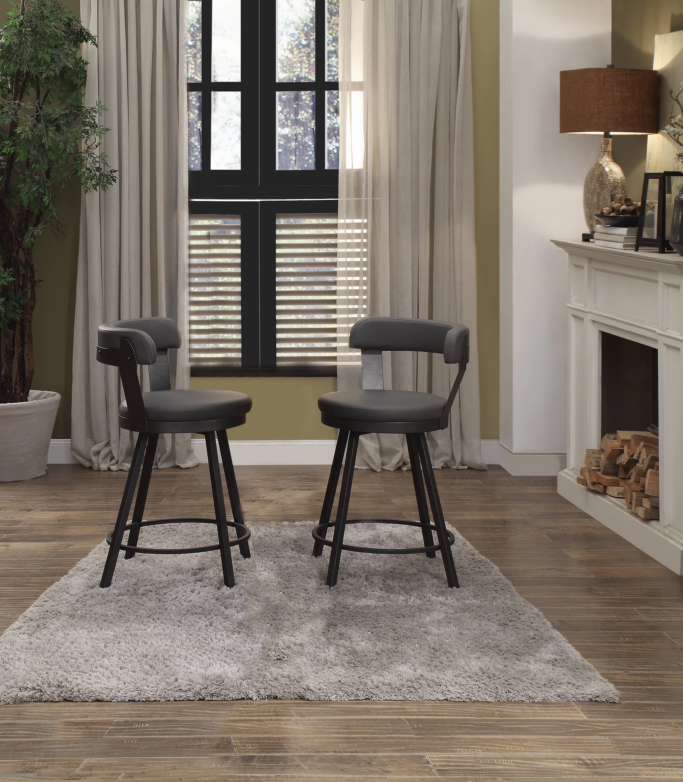 Drai Counter Height Stool - Grey