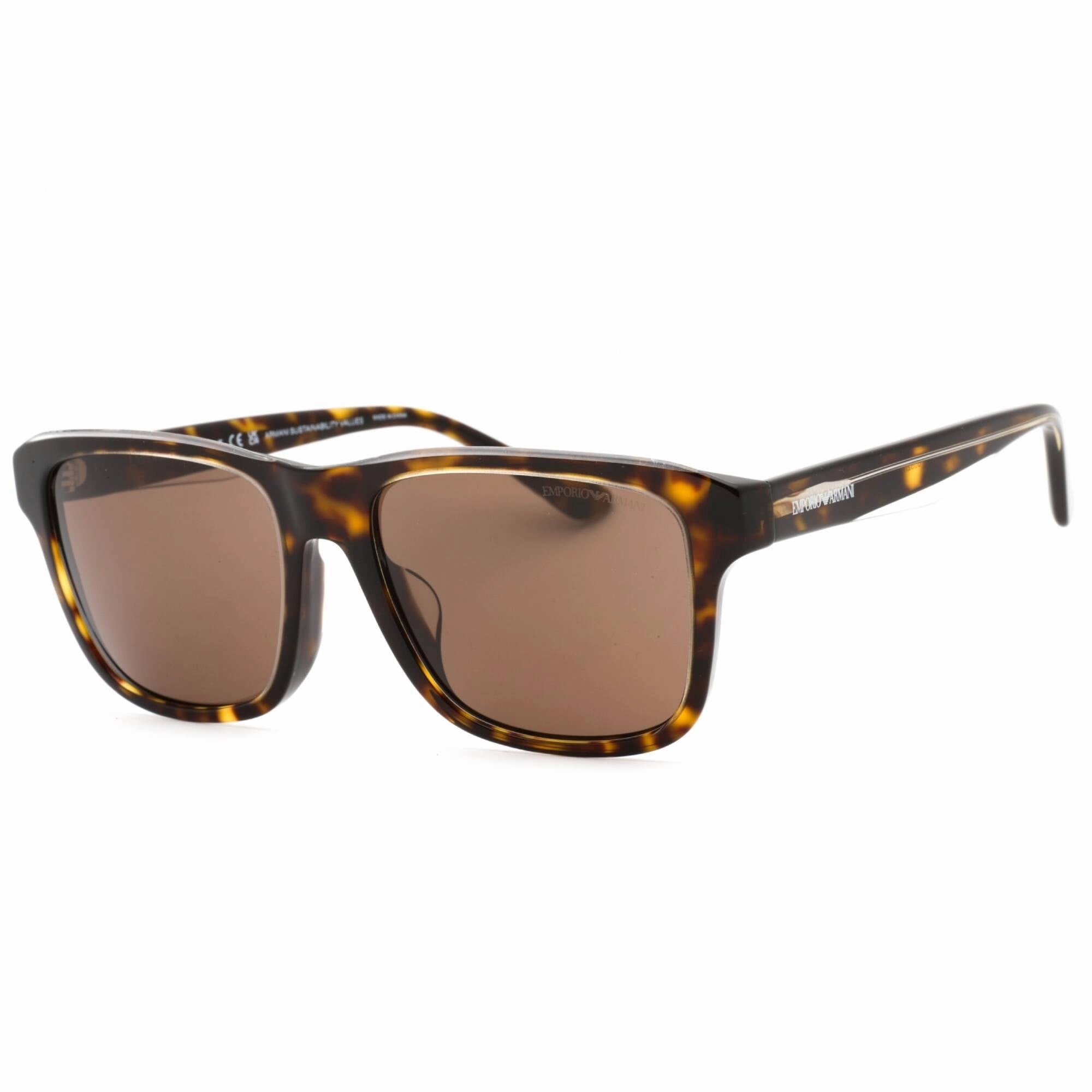 Emporio Armani Men's Sunglasses - Havana/Top Crystal Square Frame | 0EA4208F 605273
