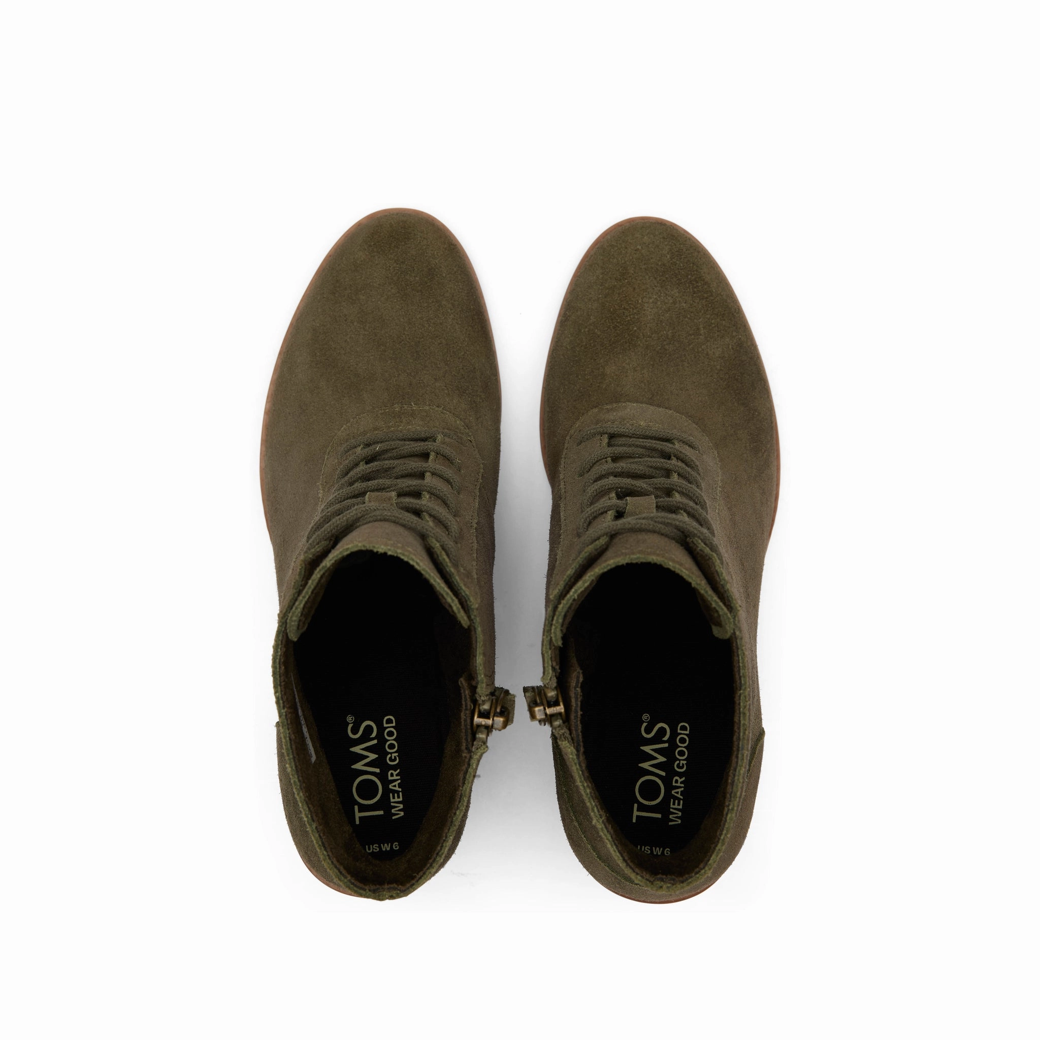 Evelyn Olive Suede Lace-Up Heeled Boot