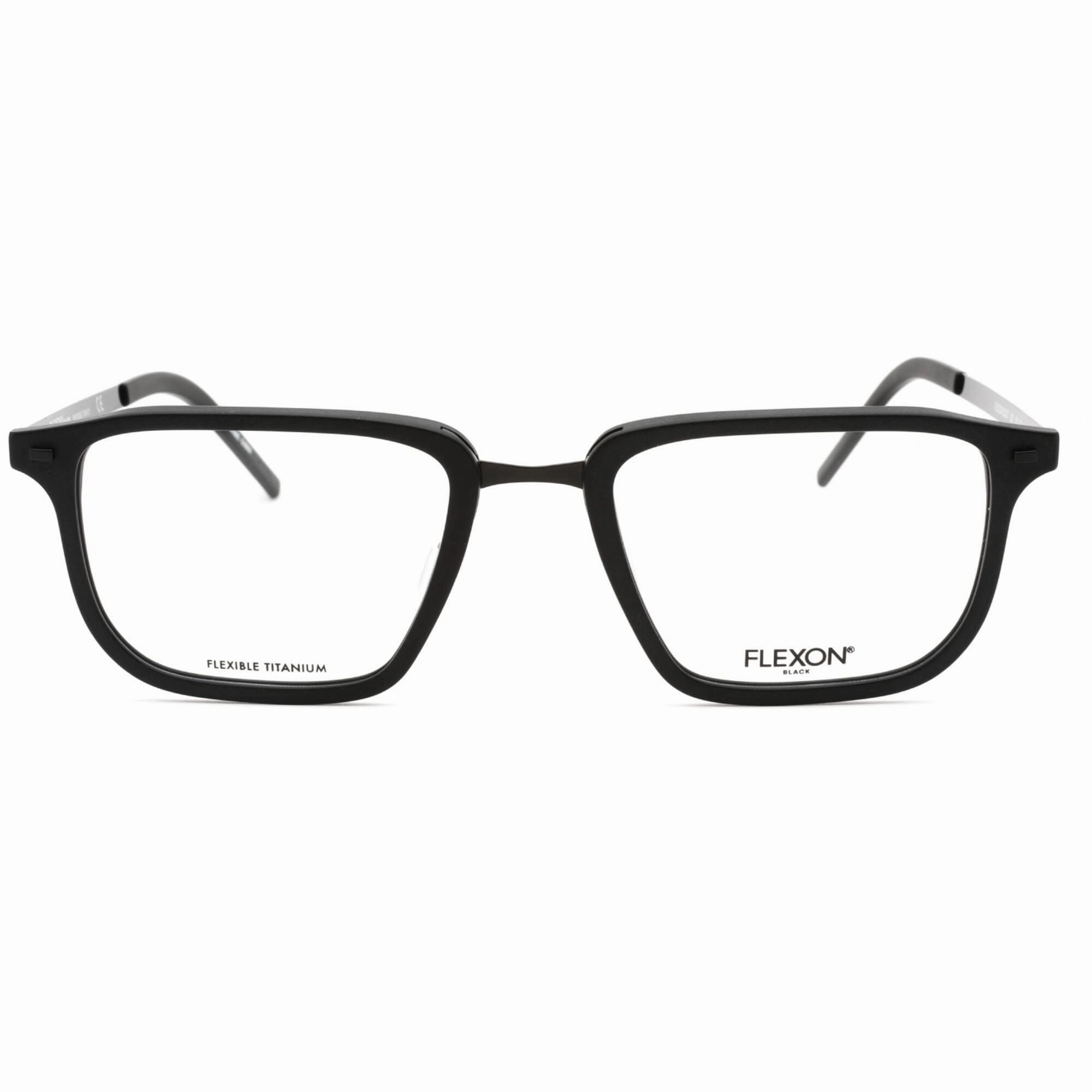 Flexon Men's Eyeglasses - Matte Black Full Rim Rectangular Frame | FLEXON B2037 002