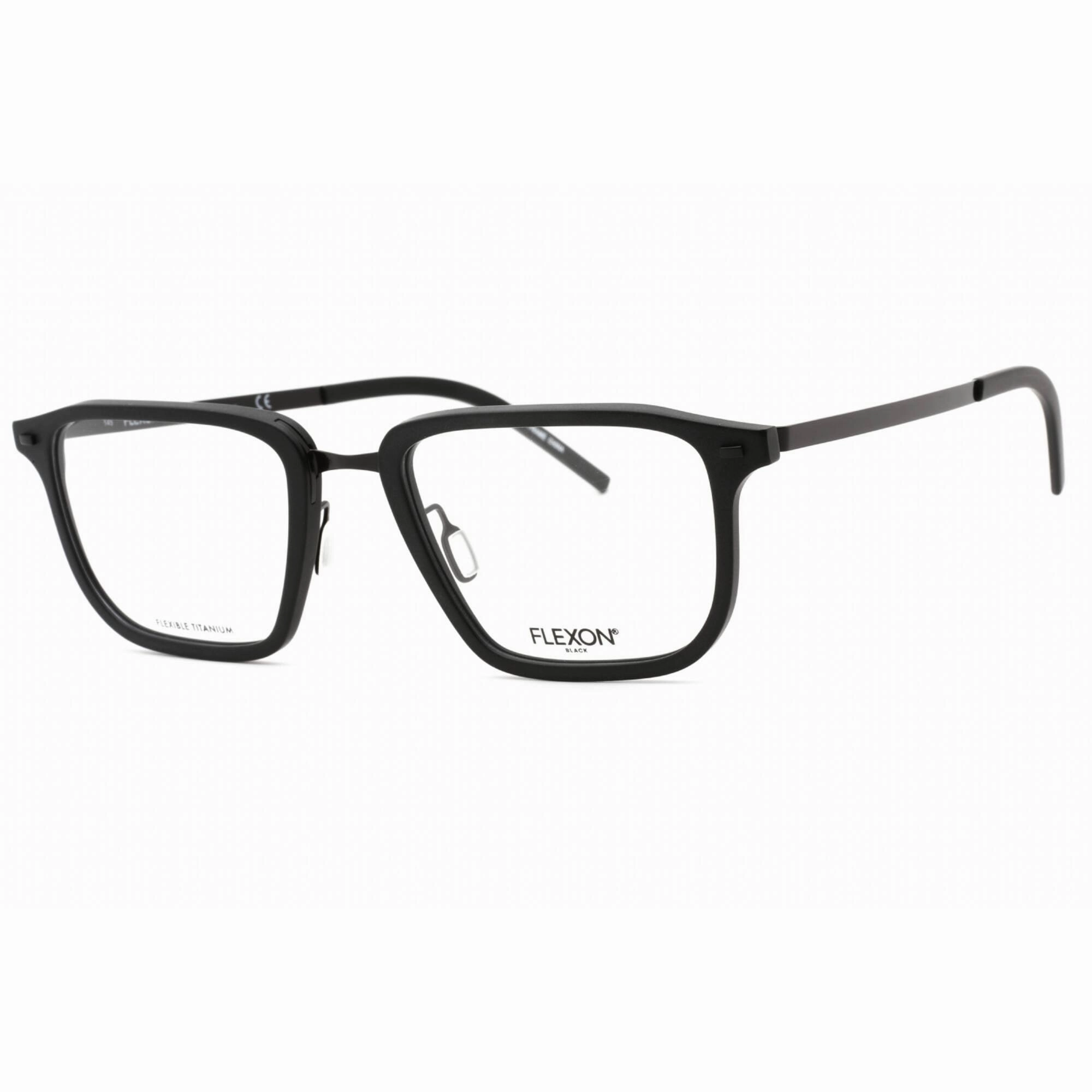 Flexon Men's Eyeglasses - Matte Black Full Rim Rectangular Frame | FLEXON B2037 002