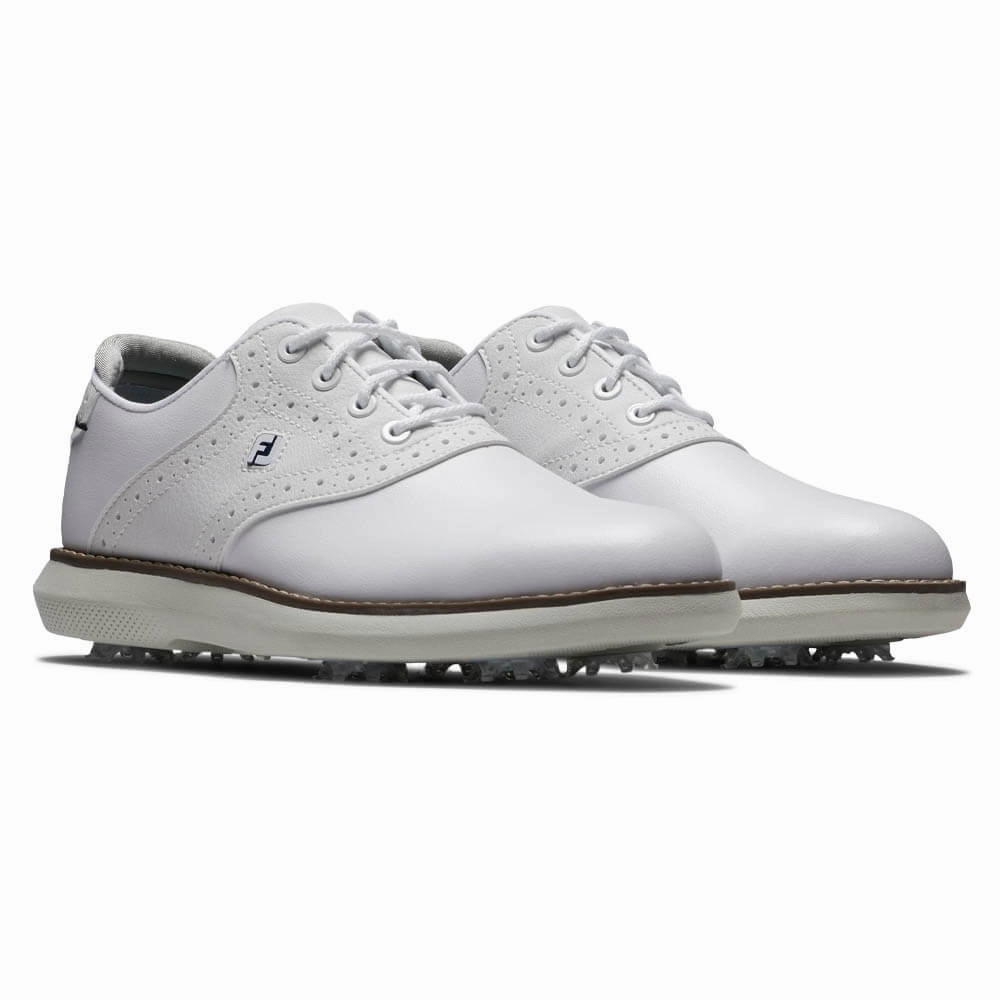 FootJoy Traditions Golf Shoes White - 24 Boys