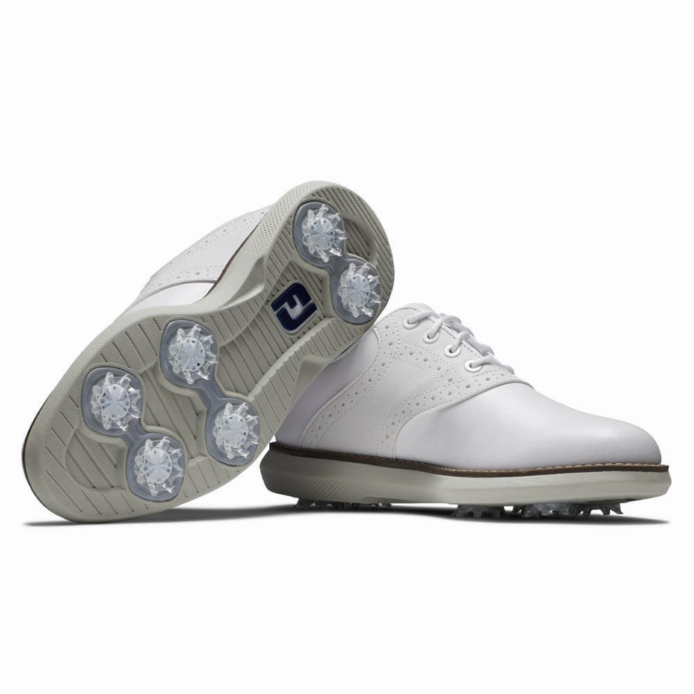 FootJoy Traditions Golf Shoes White - 24 Boys