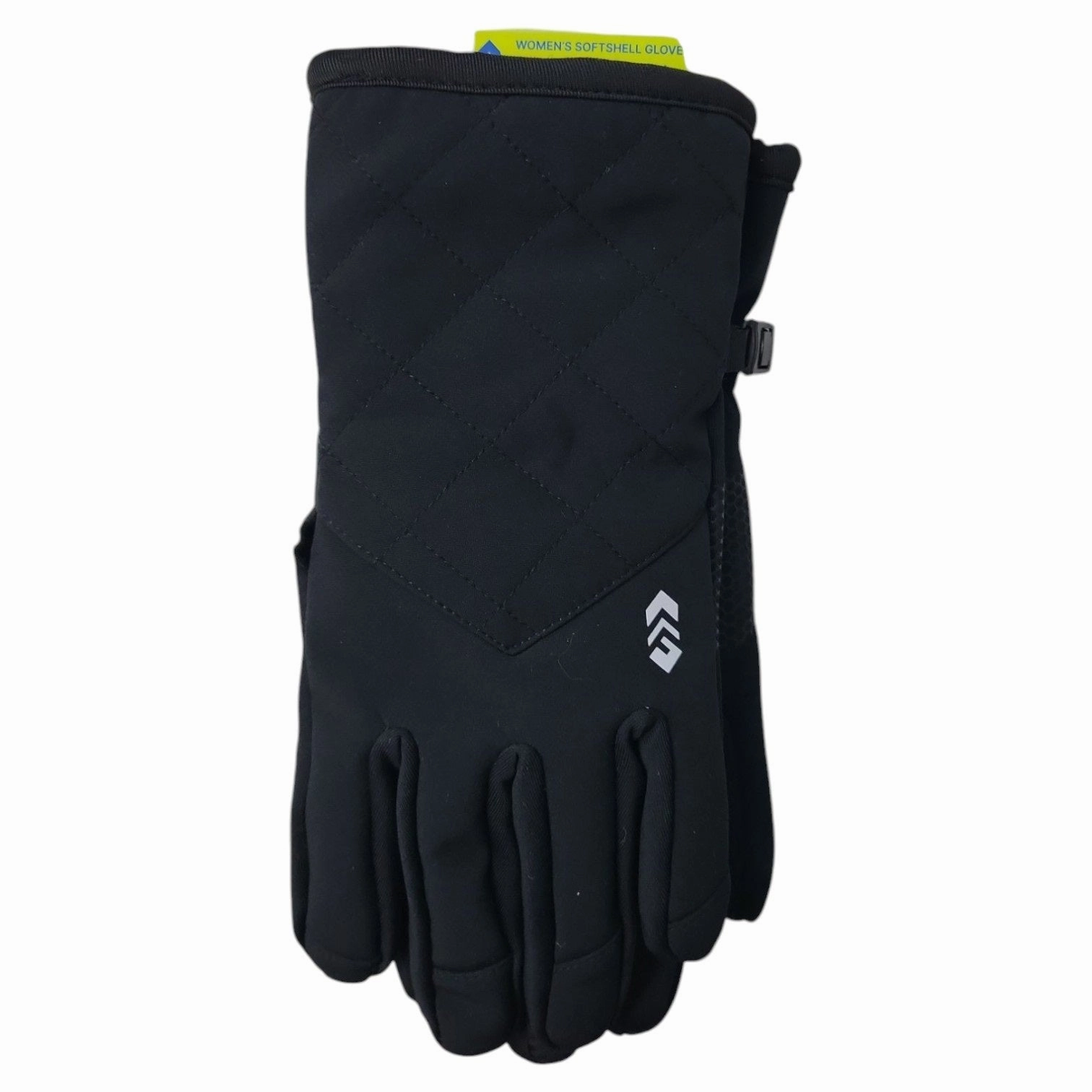 Free Country Women's Thinsulate Touchscreen Compatible Softshell Gloves, black, M/L