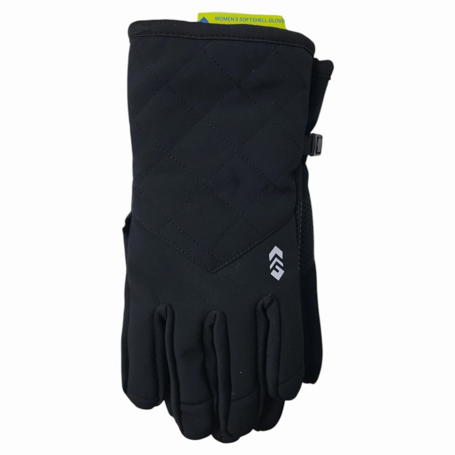 Free Country Women's Thinsulate Touchscreen Compatible Softshell Gloves, black, M/L