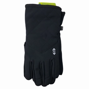 Free Country Women's Thinsulate Touchscreen Compatible Softshell Gloves, black, M/L