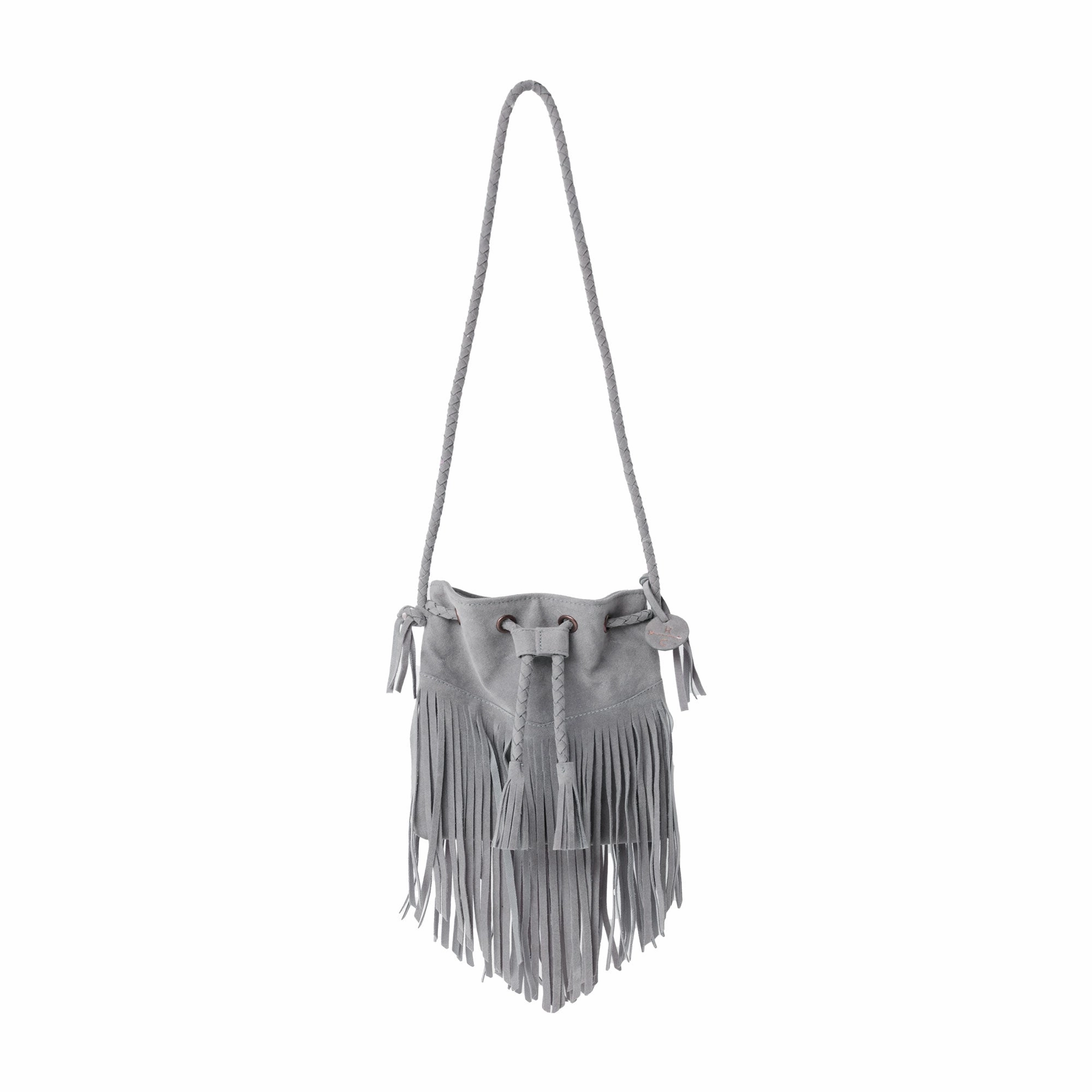 Fringe Crossbody Purse - Dusty Blue - FINAL SALE