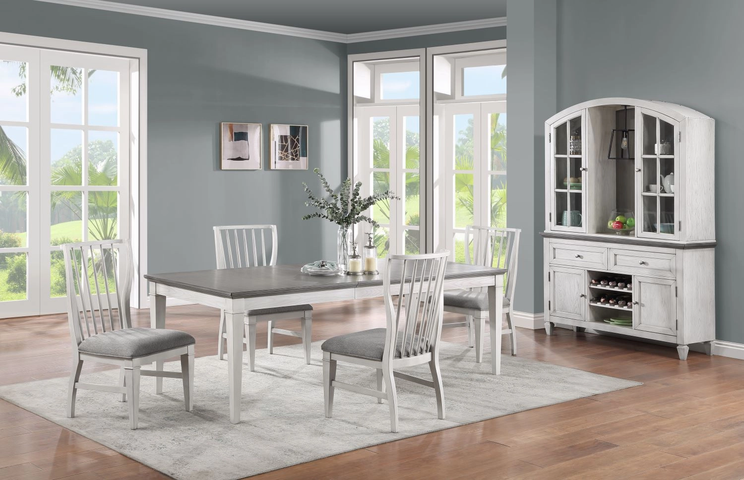 Greyridge Farm Extendable Dining Table - Grey, White