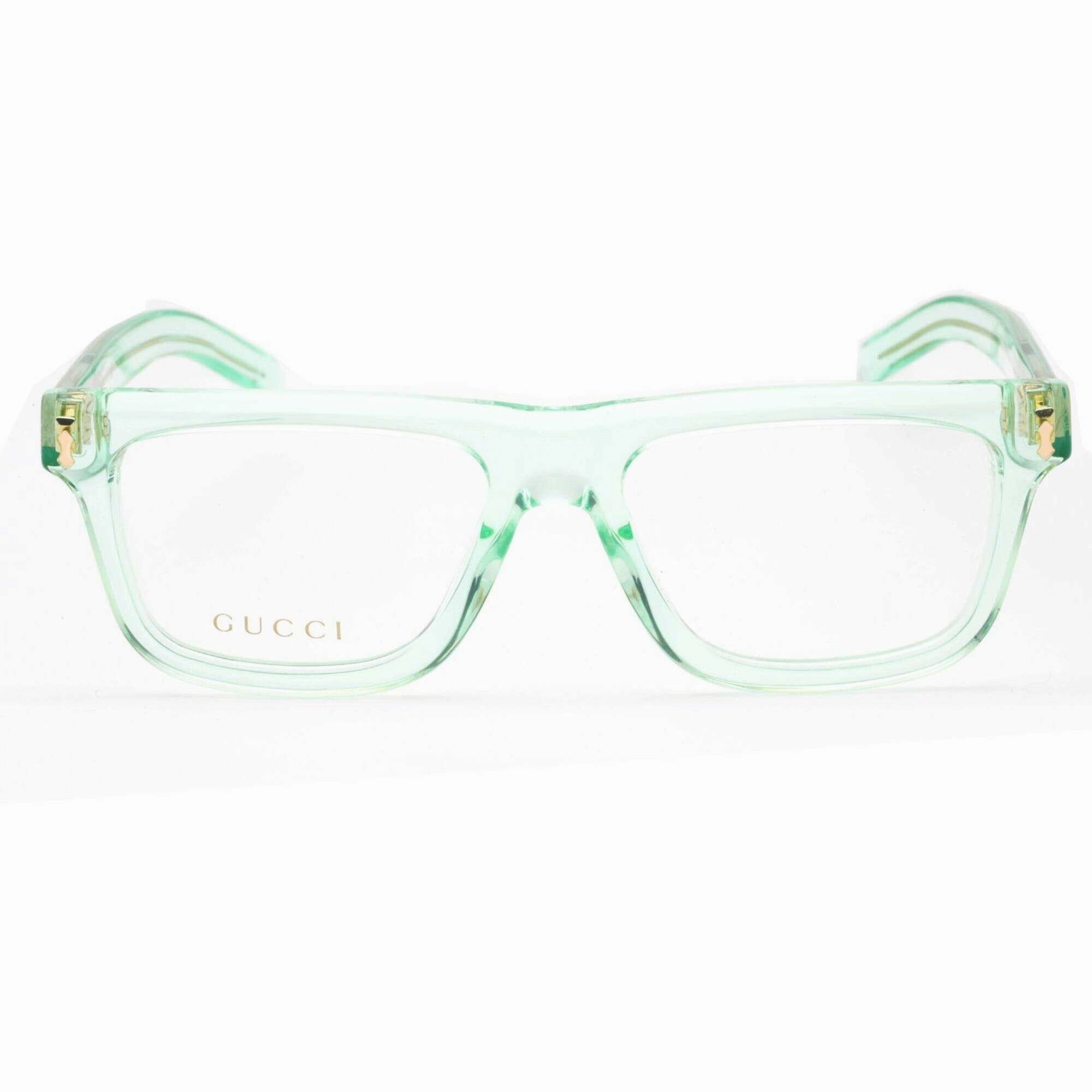 Gucci Men's Eyeglasses - Green Square Full Rim Plastic Frame | GG1525O 004