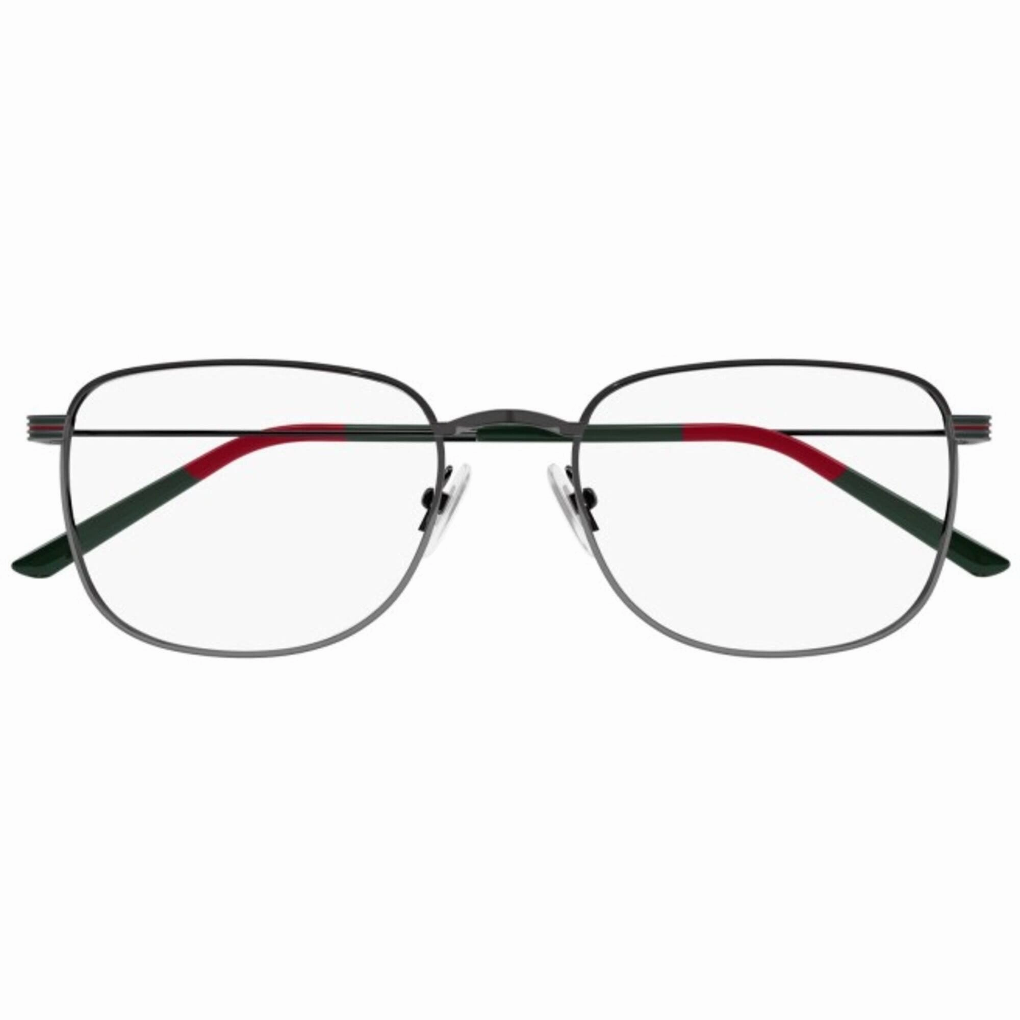 Gucci Men's Eyeglasses - Ruthenium Metal Rectangular Frame Demo Lens | GG1052O 005
