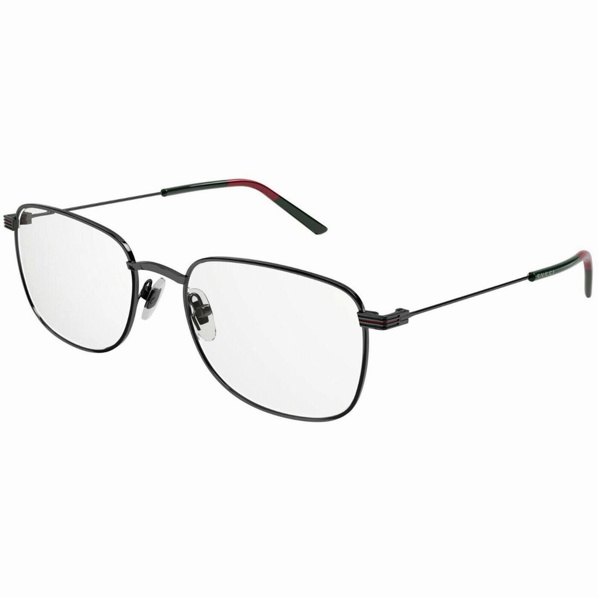 Gucci Men's Eyeglasses - Ruthenium Metal Rectangular Frame Demo Lens | GG1052O 005