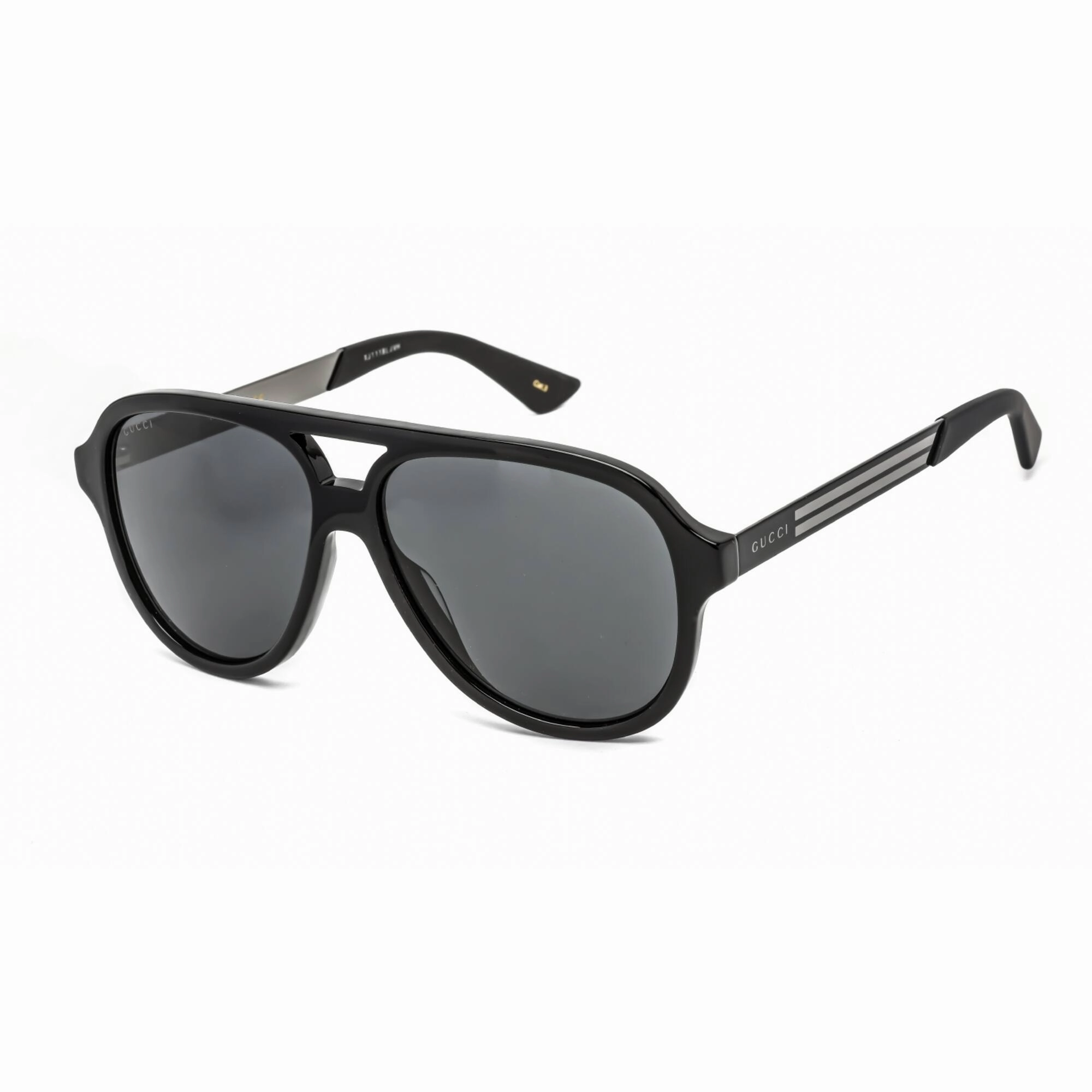 Gucci Men's Sunglasses - Black Plastic Aviator Full Rim Frame | GG0688S 001
