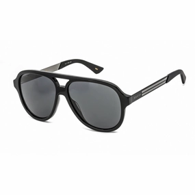 Gucci Men's Sunglasses - Black Plastic Aviator Full Rim Frame | GG0688S 001
