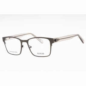 Guess Men's Eyeglasses - Matte Gunmetal Metal Rectangular Full Rim Frame | GU1994 009